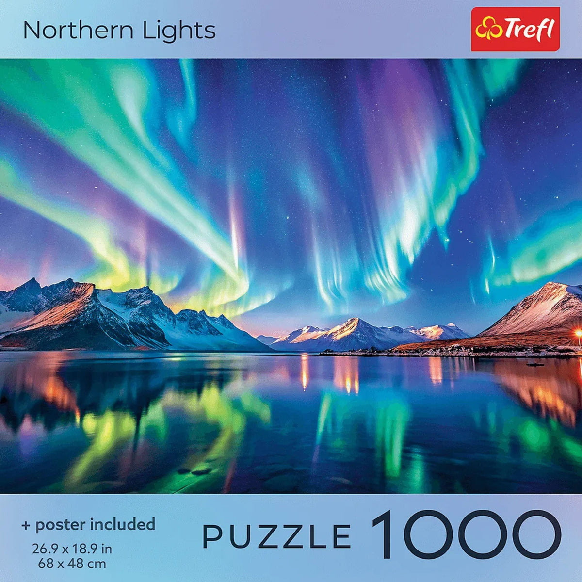 Red Northern Lights 1000 Piece Puzzle
