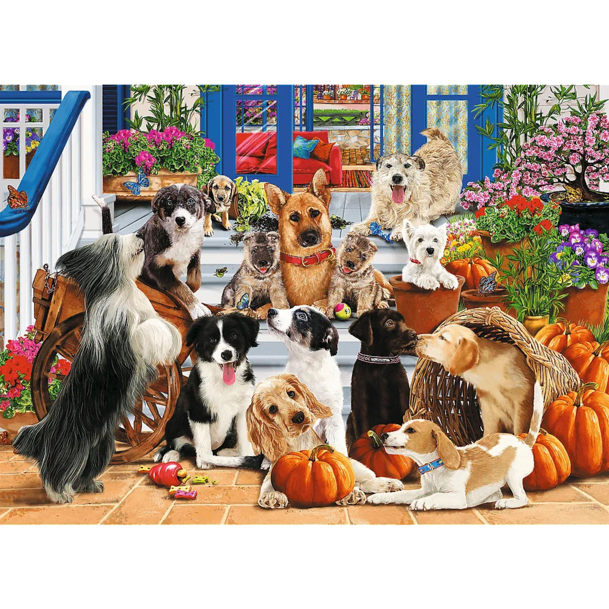 Wood Doggy Friendship 1000 Piece Wooden Puzzle