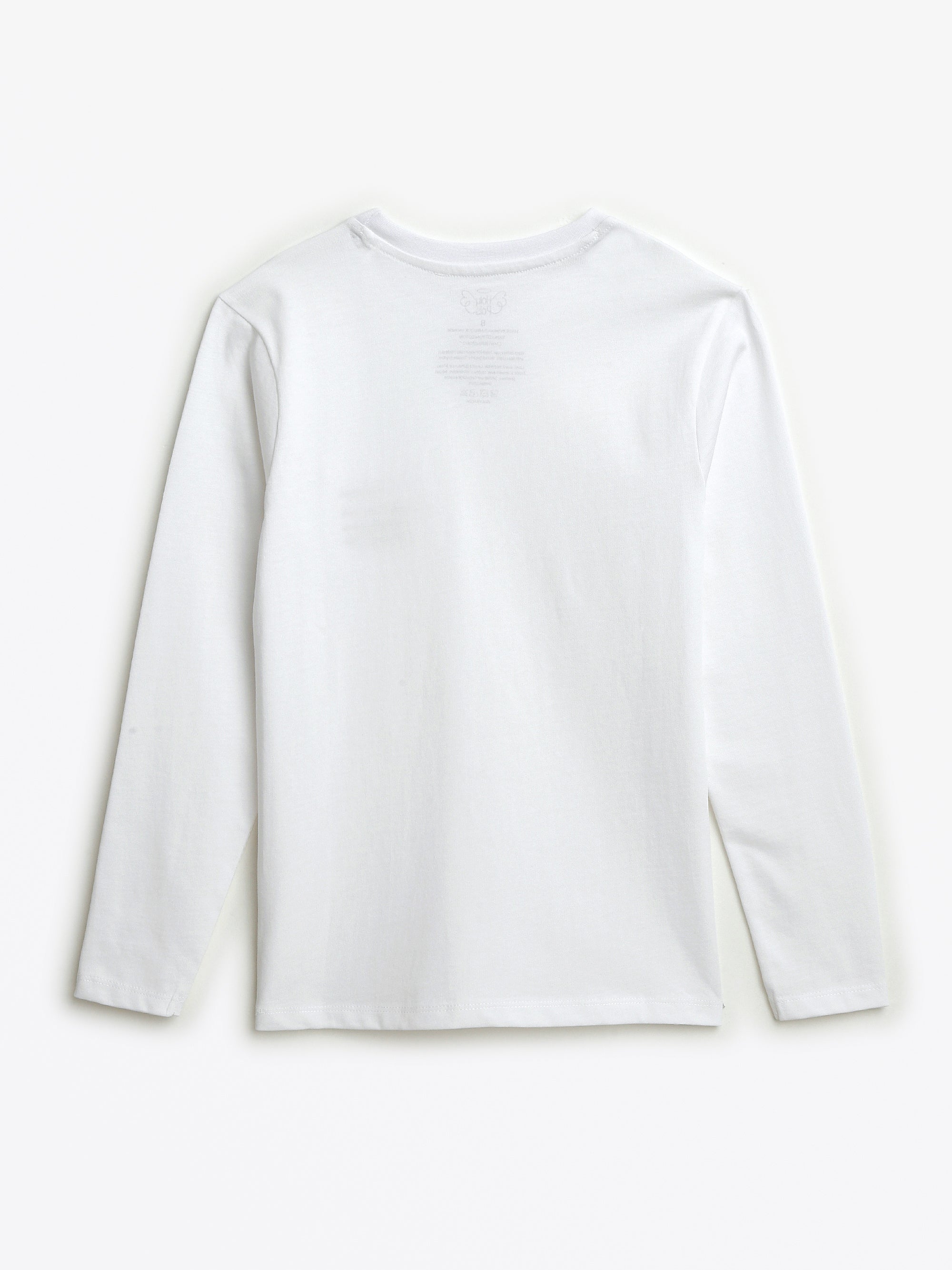 White Prayer Pocket Long Sleeve Shirt Cotton