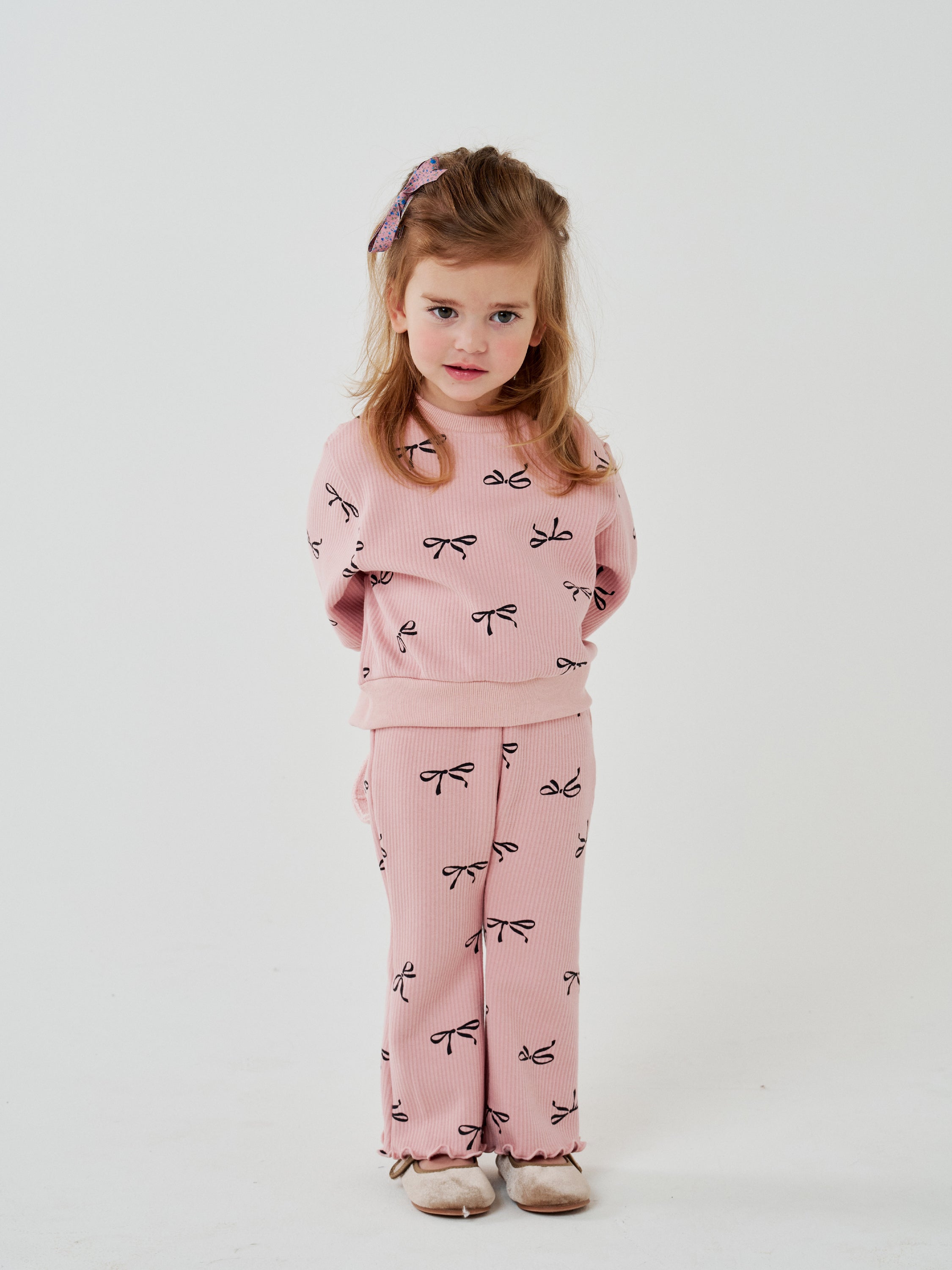 Ava Ribbon Sweatshirt Set