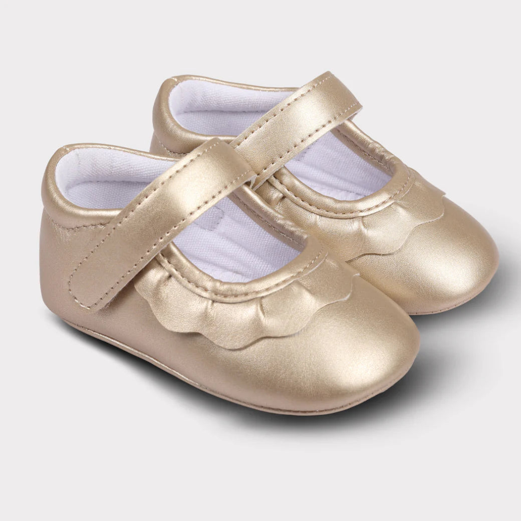 Amina Girls Hook & Loop Crib Shoe