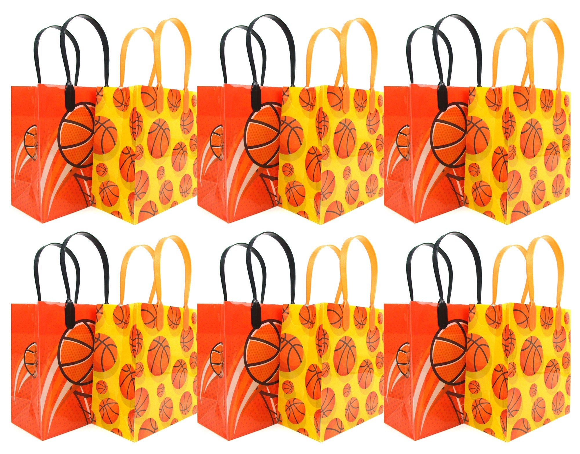 Basketball Party Favor Treat Bags - Set Of 6 Or 12