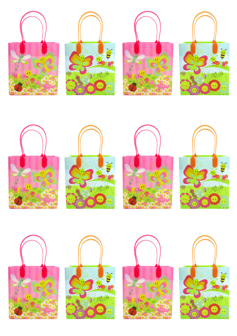Spring Party Favor Treat Bags - Set Of 6 Or 12