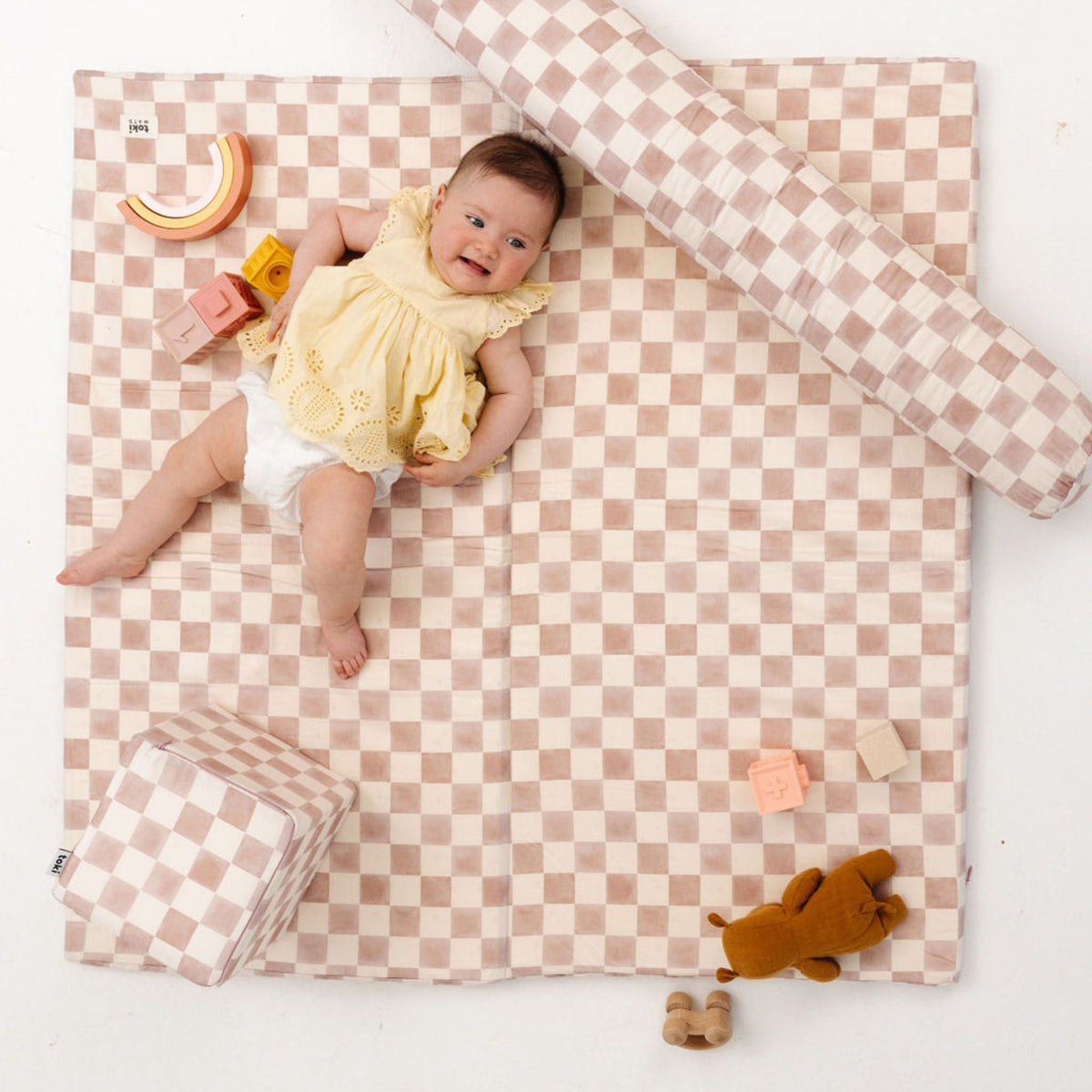 Checker Gumdrop Organic Cotton Mat