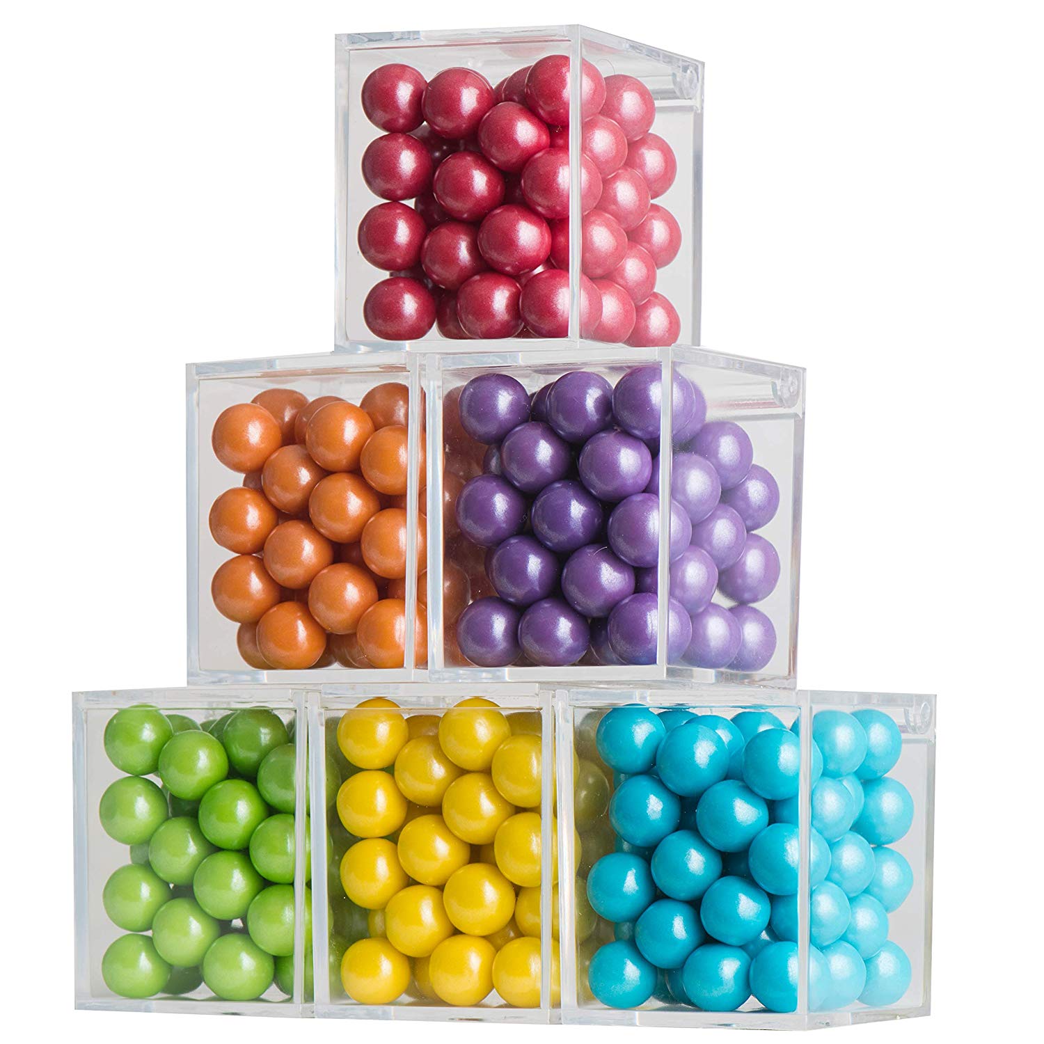 Clear Acrylic Boxes 12 Pack 2.36''x2.36''x2.76''