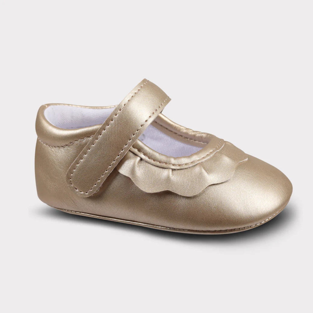 Amina Girls Hook & Loop Crib Shoe