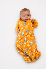 My First Snow Fall - Penguin Sleep Sack In Purple & Gold