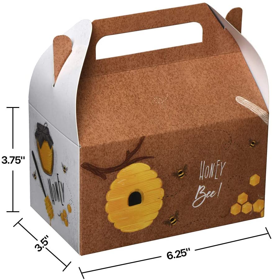 Honeybees Paper Treat Boxes 20 Pack 6.25" X 3.75" X 3.5"