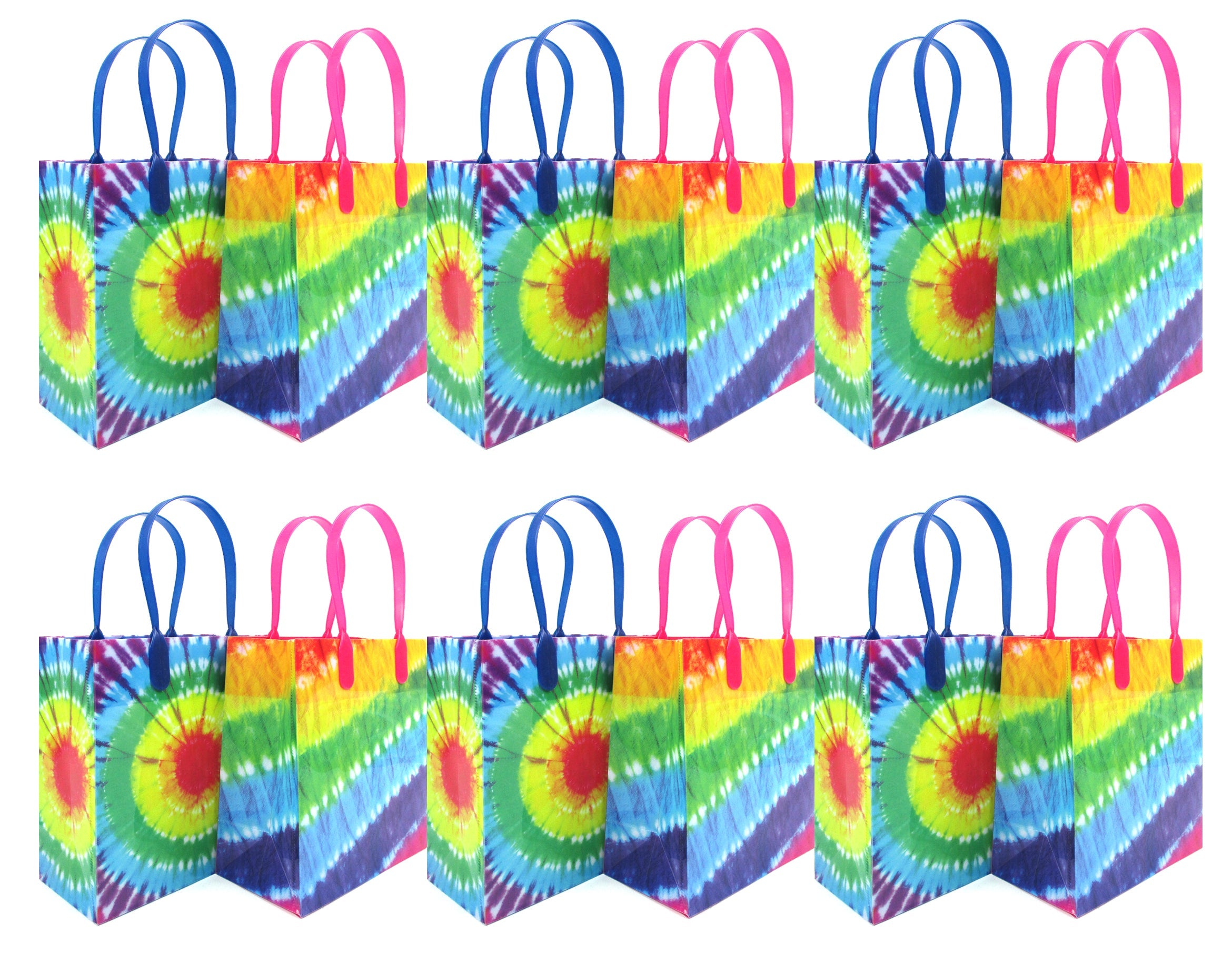 Tie Dye Party Favor Bags Treat - Set Of 6 Or 12