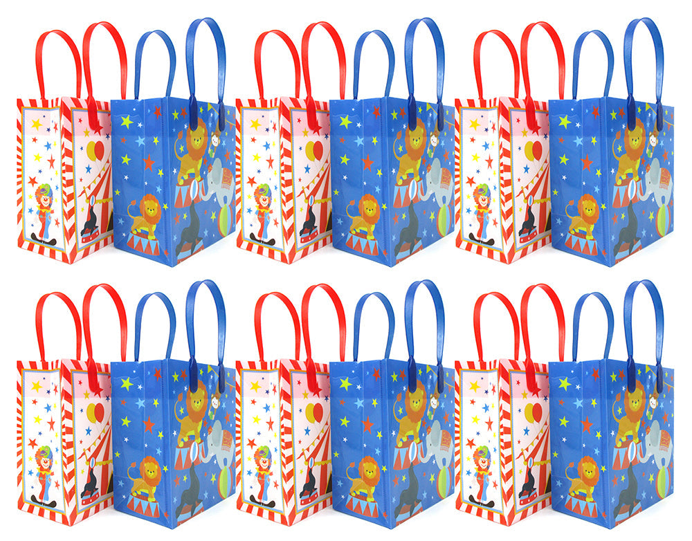 Circus Party Favor Treat Bags - Set Of 6 Or 12