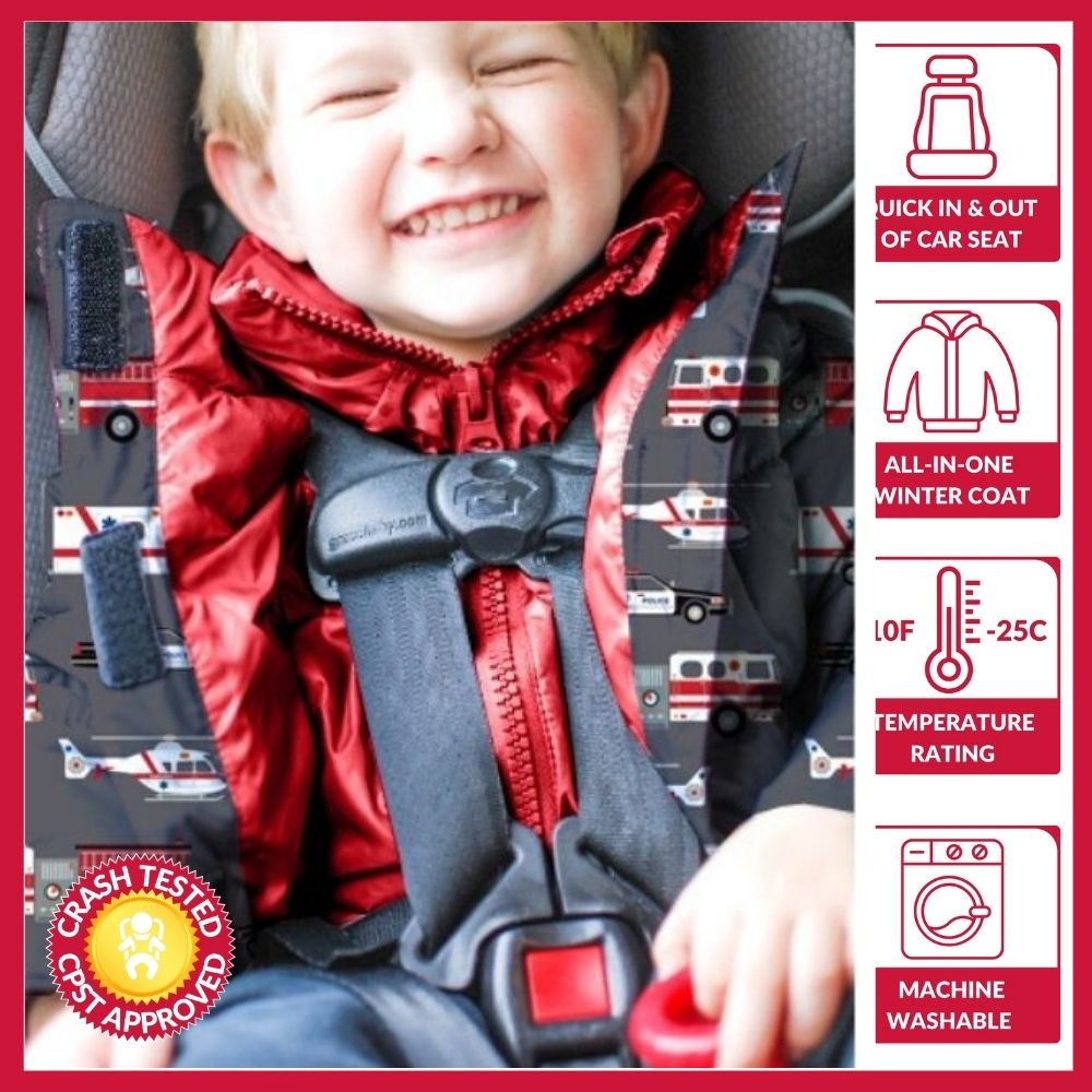 Car Seat Coat | The Road Coat Vegan - Rescue Print