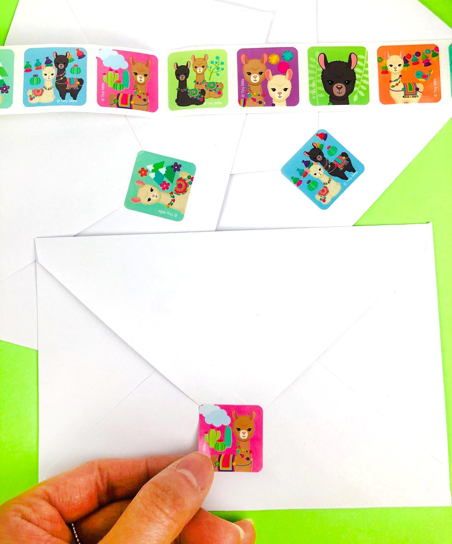 Llamas Alpacas Stickers 100 Stickers/dispenser, Pack Of 1, 6, Or 12 Dispensers