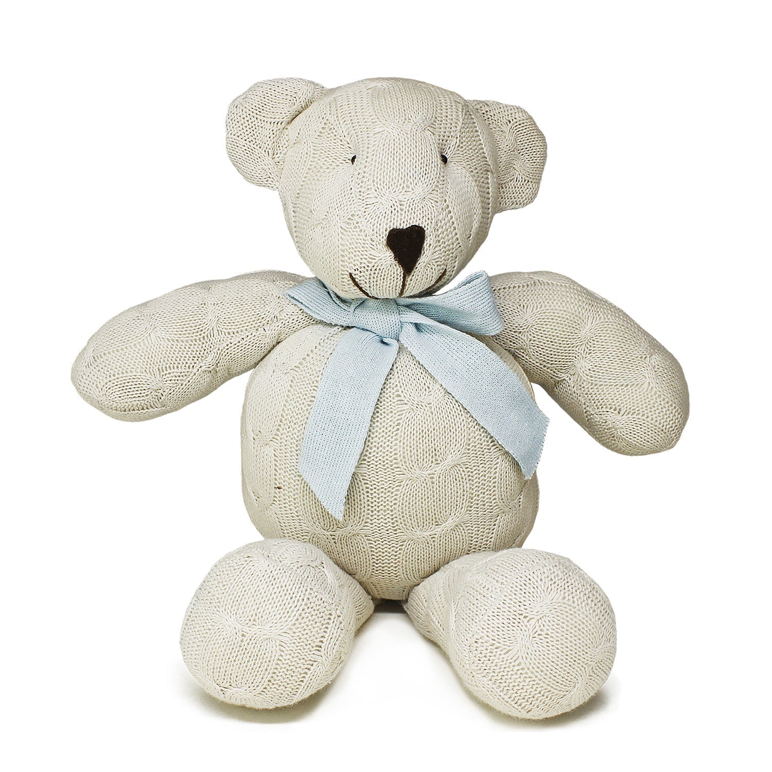 Plush Cable Knit Teddy Bear Classic