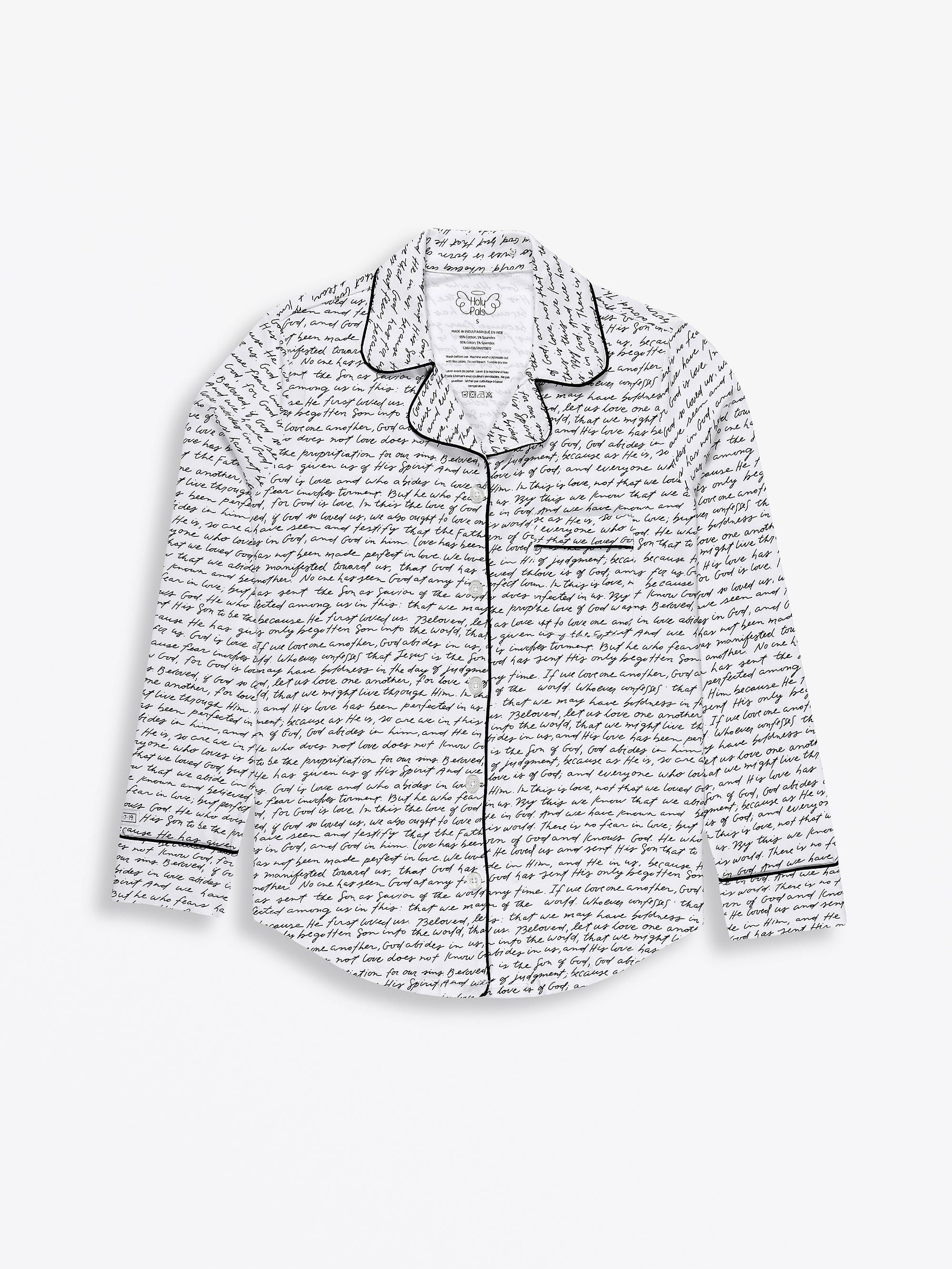 Love One Another Womens Pj Notch Collar Set Cotton