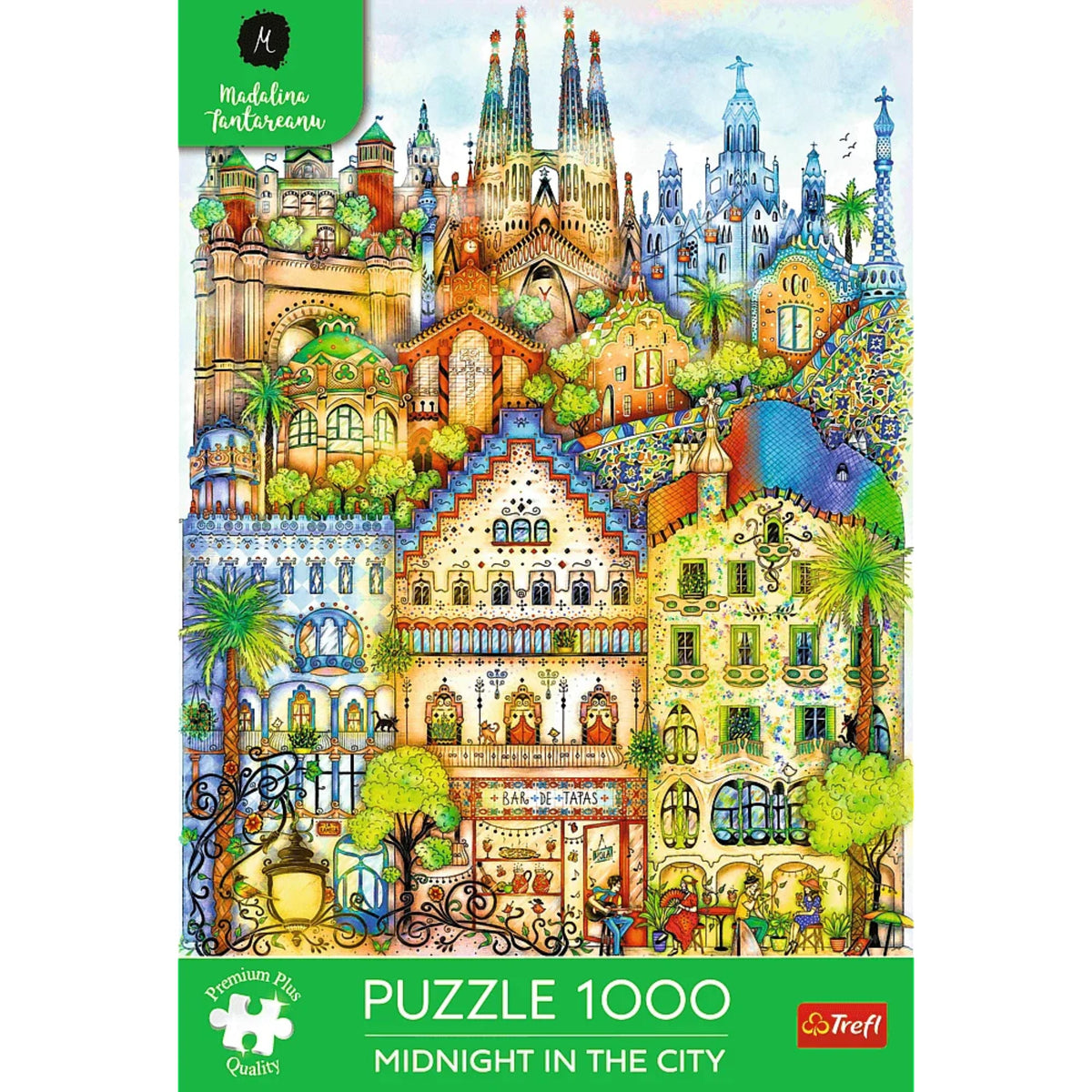 Premium Plus Midnight In Barcelona 1000 Piece Puzzle