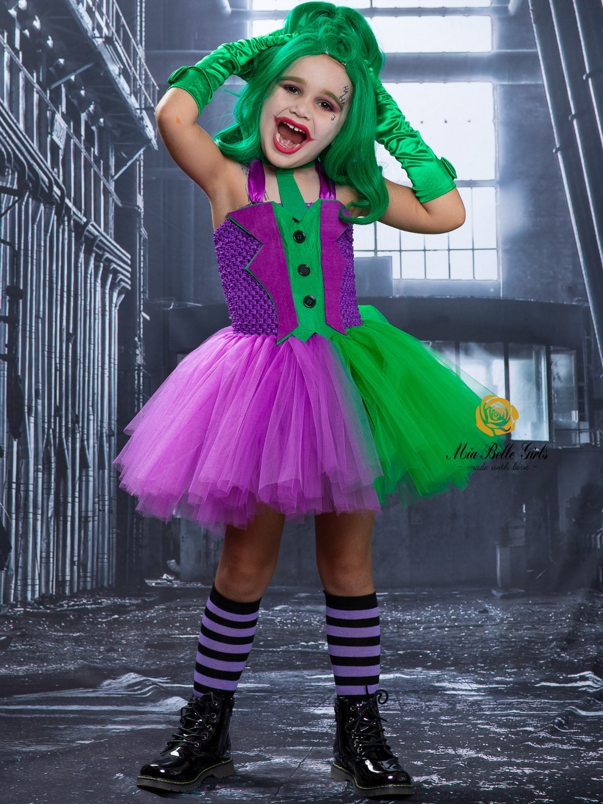 Girls Gotham Jester Tutu Costume Dress