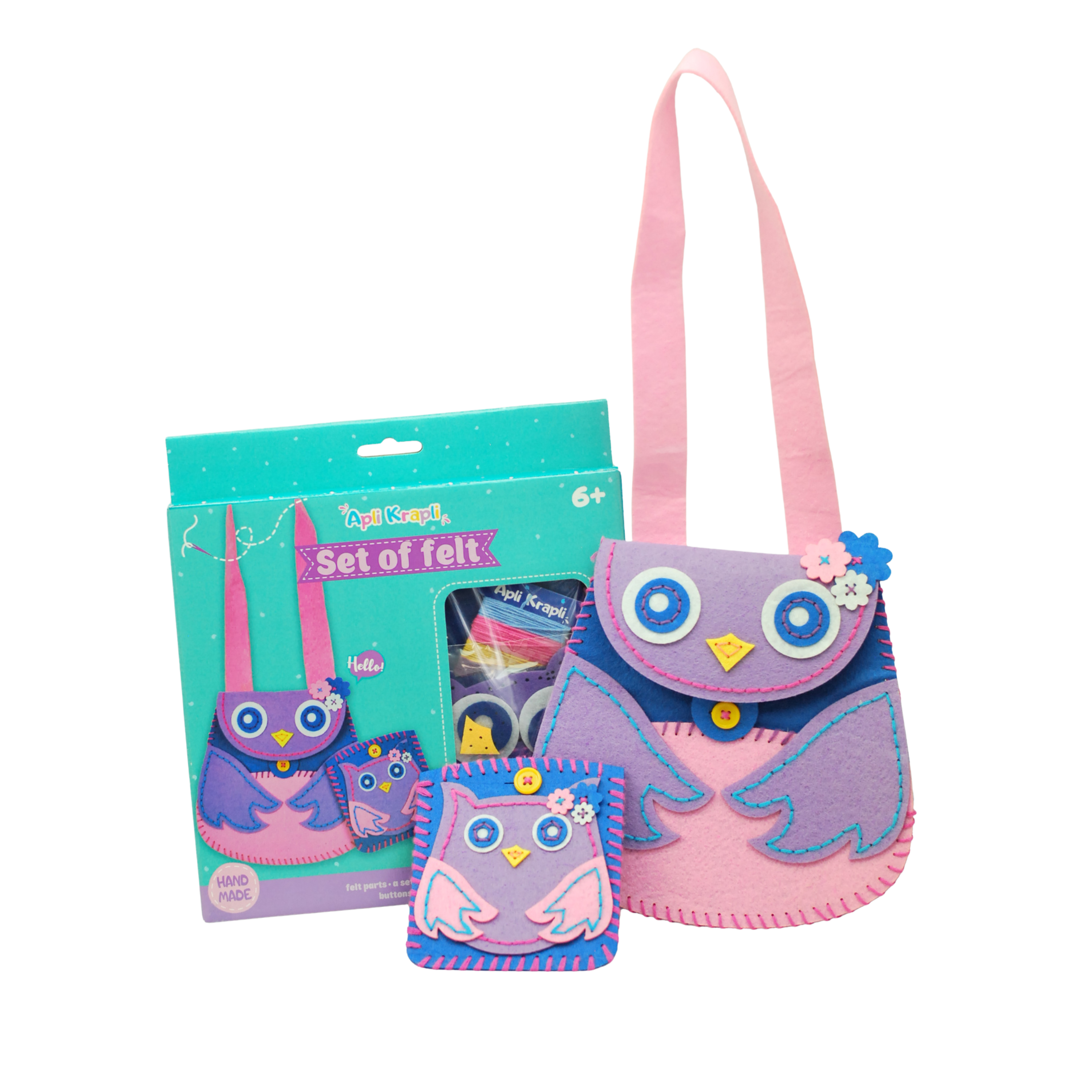 Apli Krapli - Apli Krapli Sewing Patterns Bag & Keychain Owl Printable Templates Materials Not Included Ages 10+