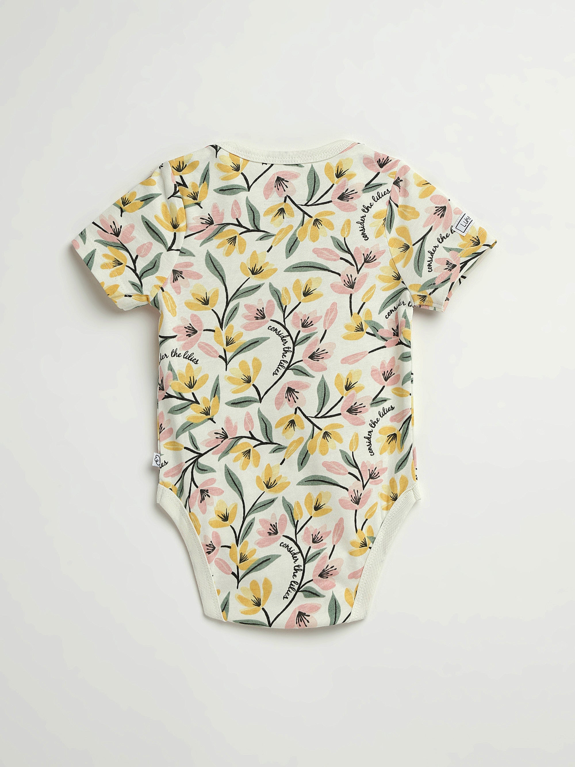 Consider The Lilies Short Sleeve Bodysuit Cotton
