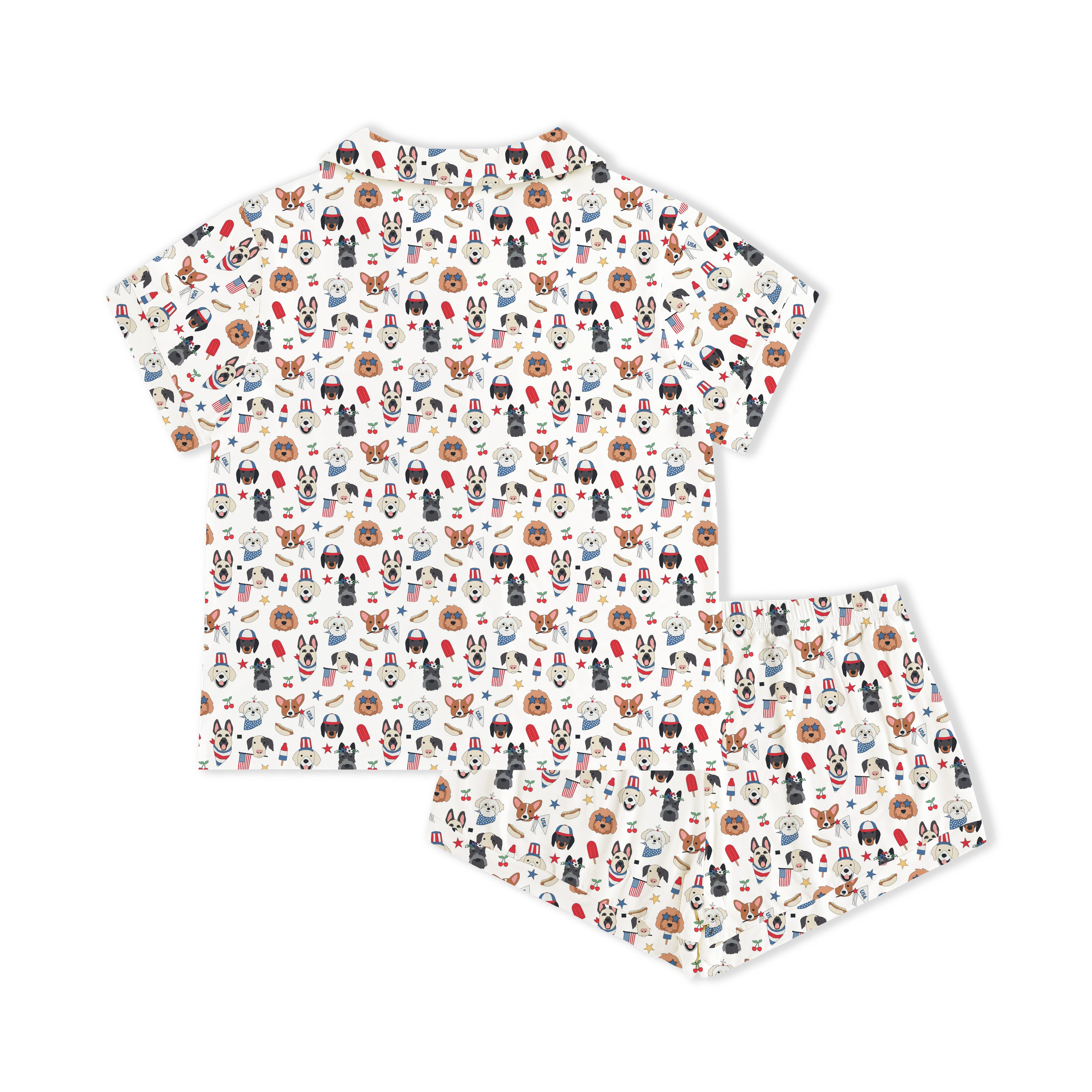 Freedom Dogs (women's Short Sleeve Pj)