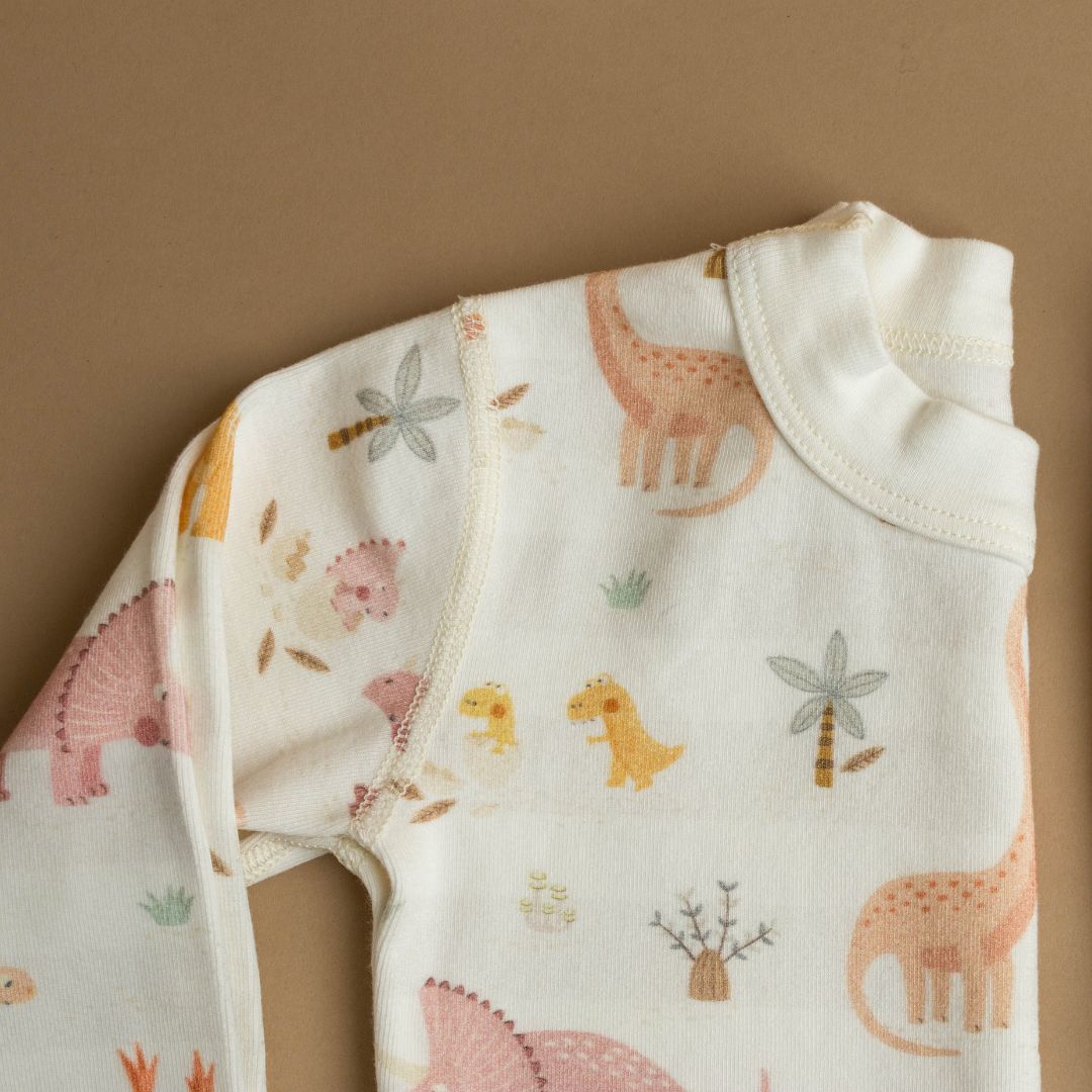 Rose Dino Family Organic Cotton Pajamas Made In Usa