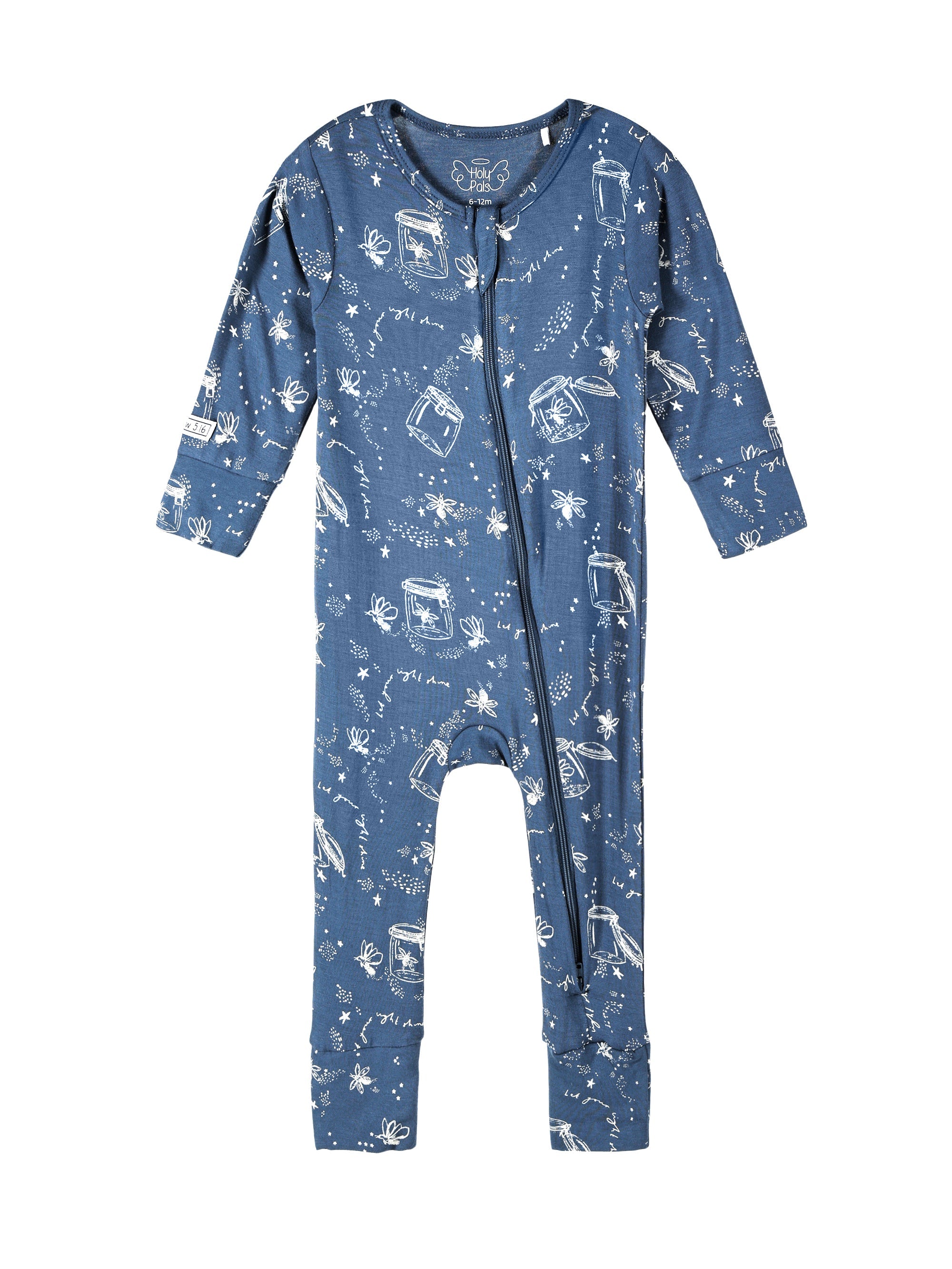 Let Your Light Shine Fireflies Pj Footless Onesie Bamboo