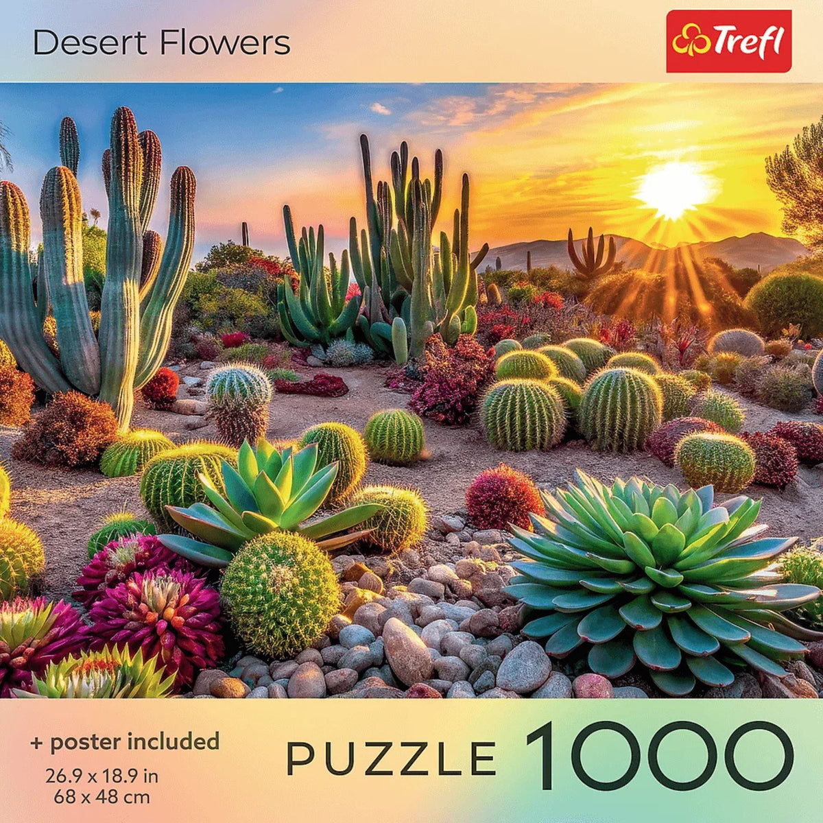Red Desert Flowers 1000 Piece Puzzle