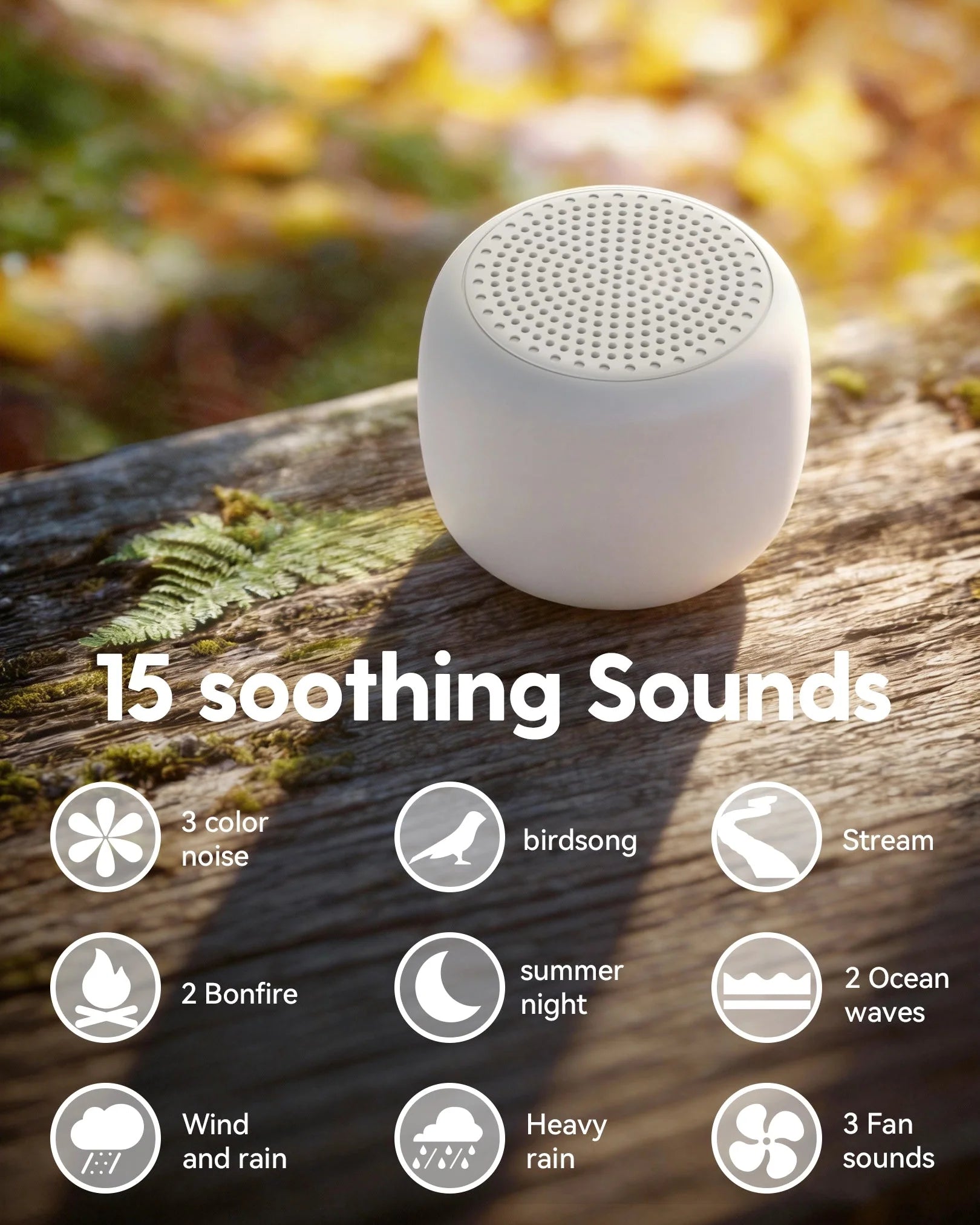 Babelio Pocket Mini White Noise Machine For Sleep & Relaxation