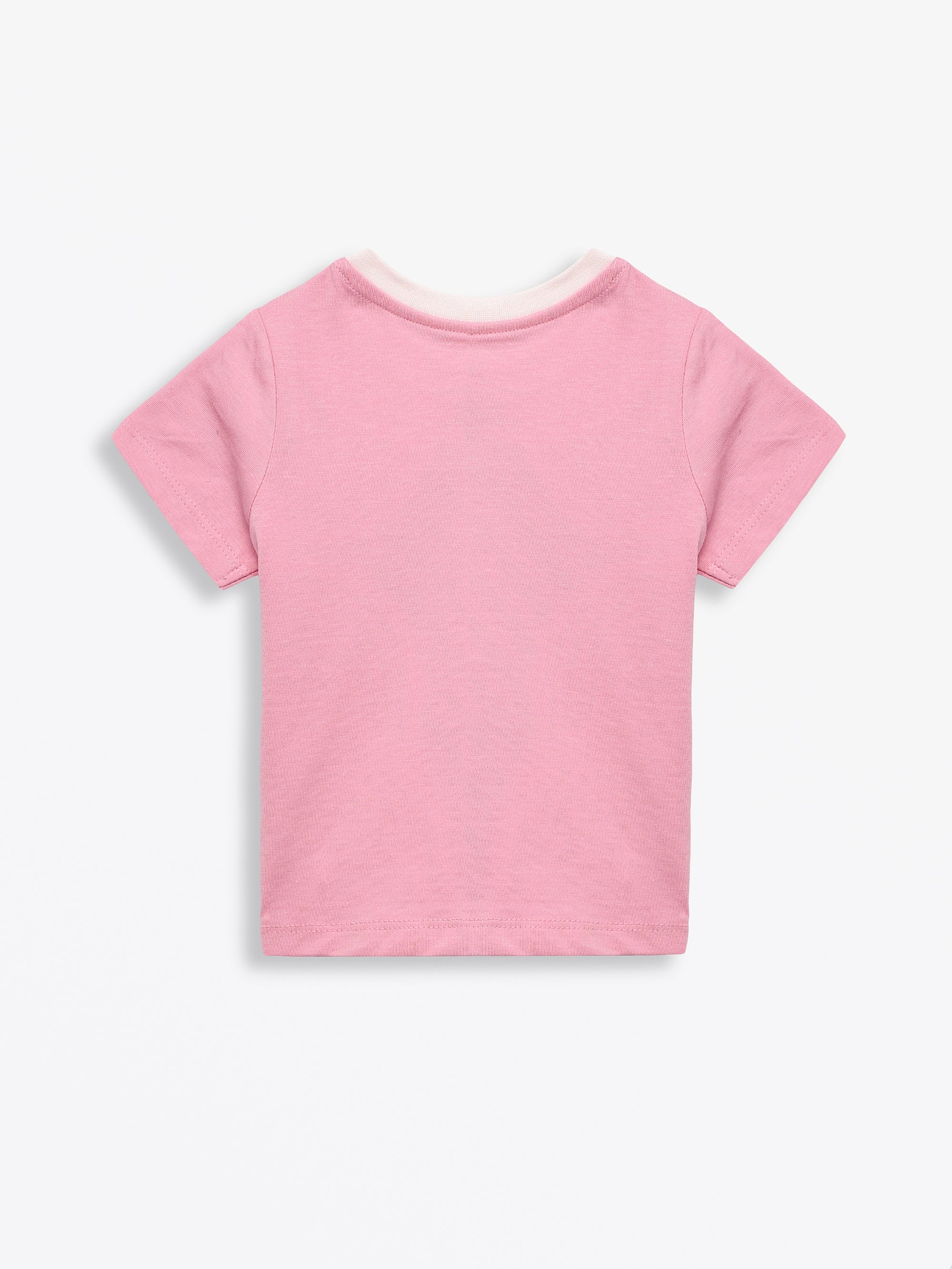 Pink Prayer Pocket Short Sleeve T-shirt Cotton