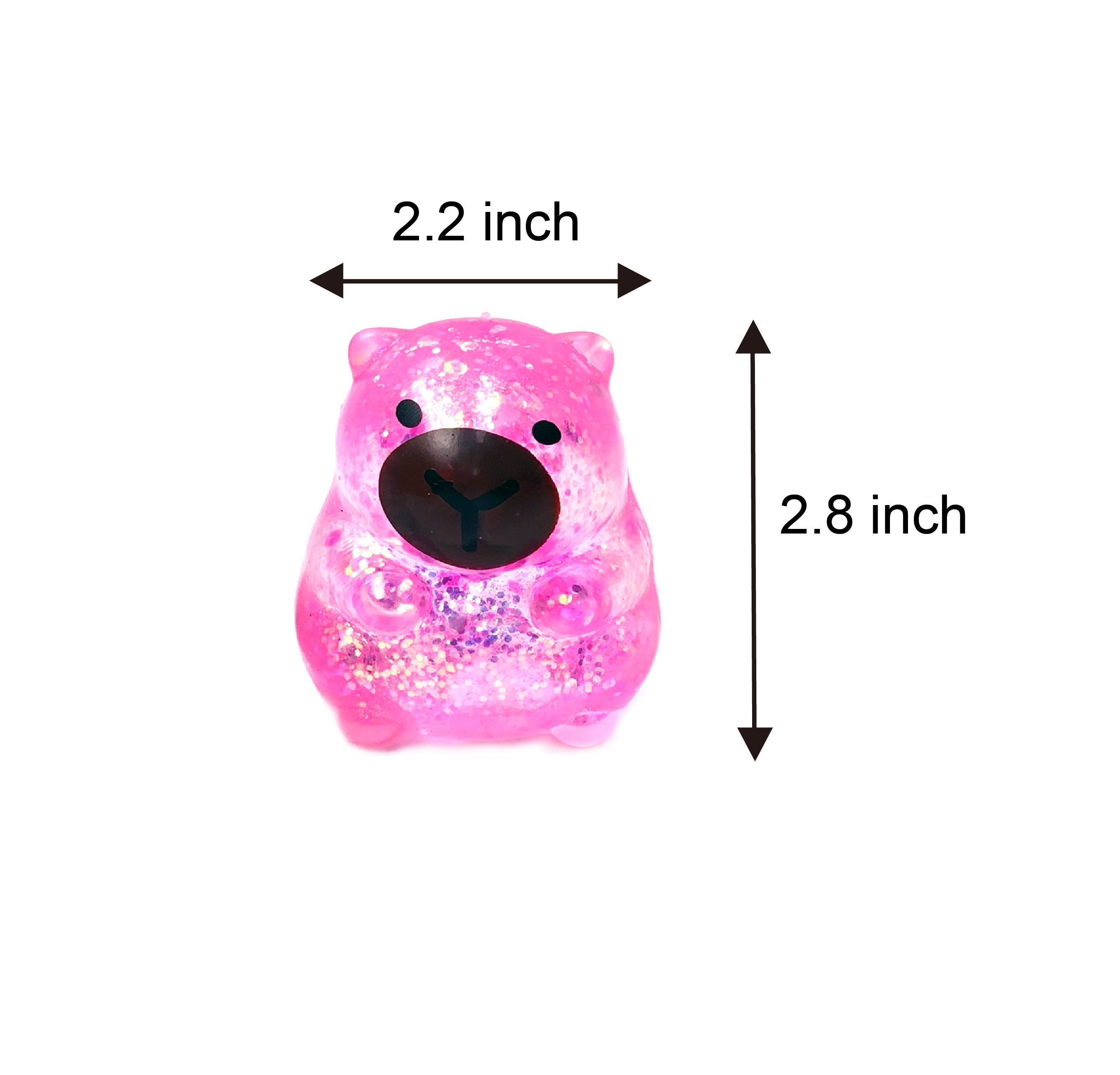12 Pc Glitter Capybara Squishy Toys Display – Kids Party Favors & Prizes