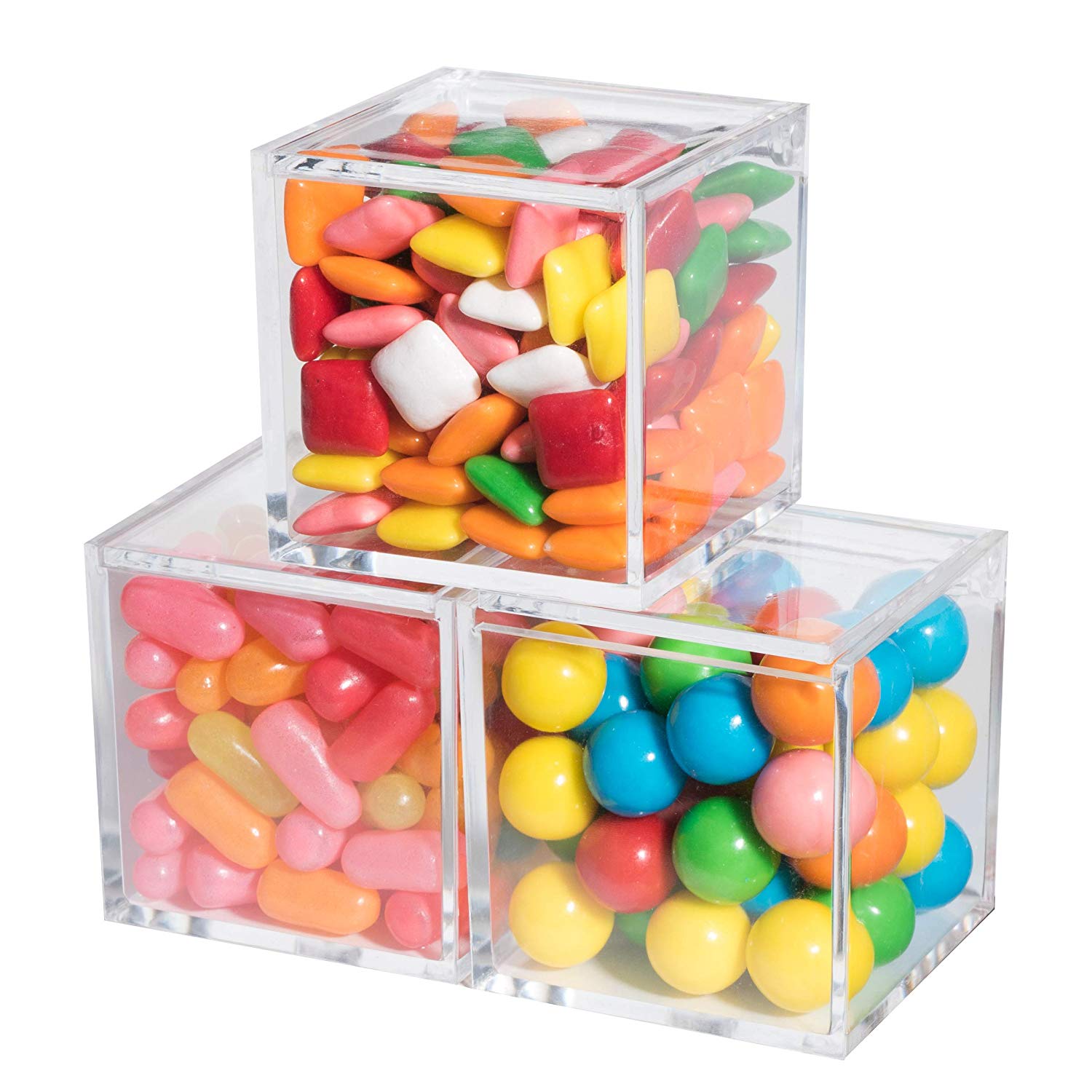 Clear Acrylic Boxes 12 Pack 2.36''x2.36''x2.36''