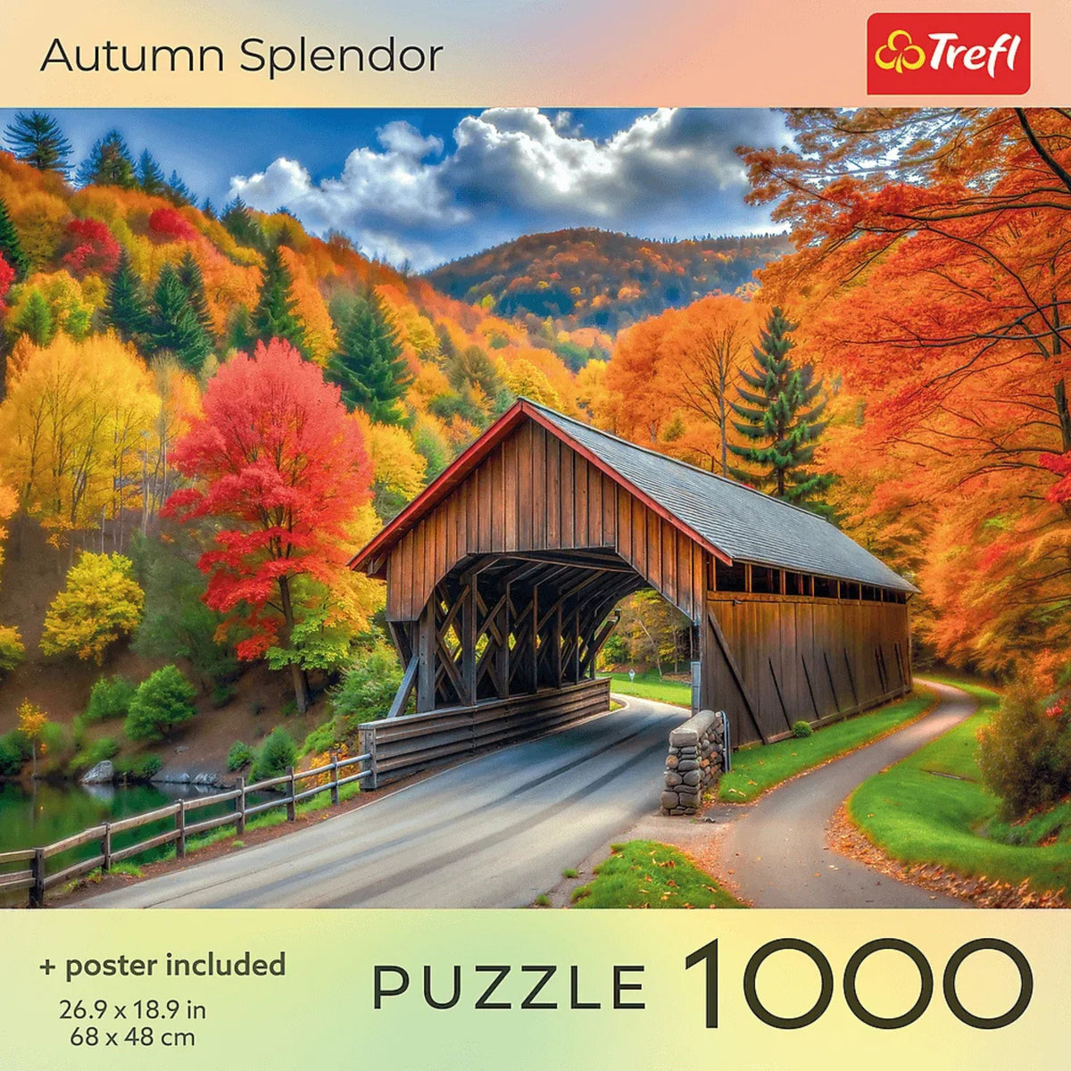Red Autumn Splendor 1000 Piece Puzzle