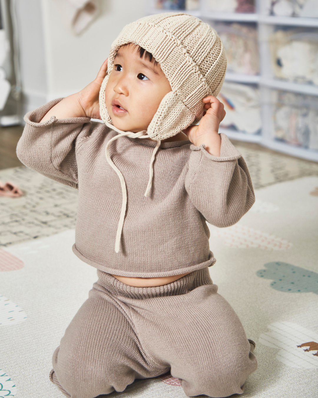 Rolled Hem Knit Pants