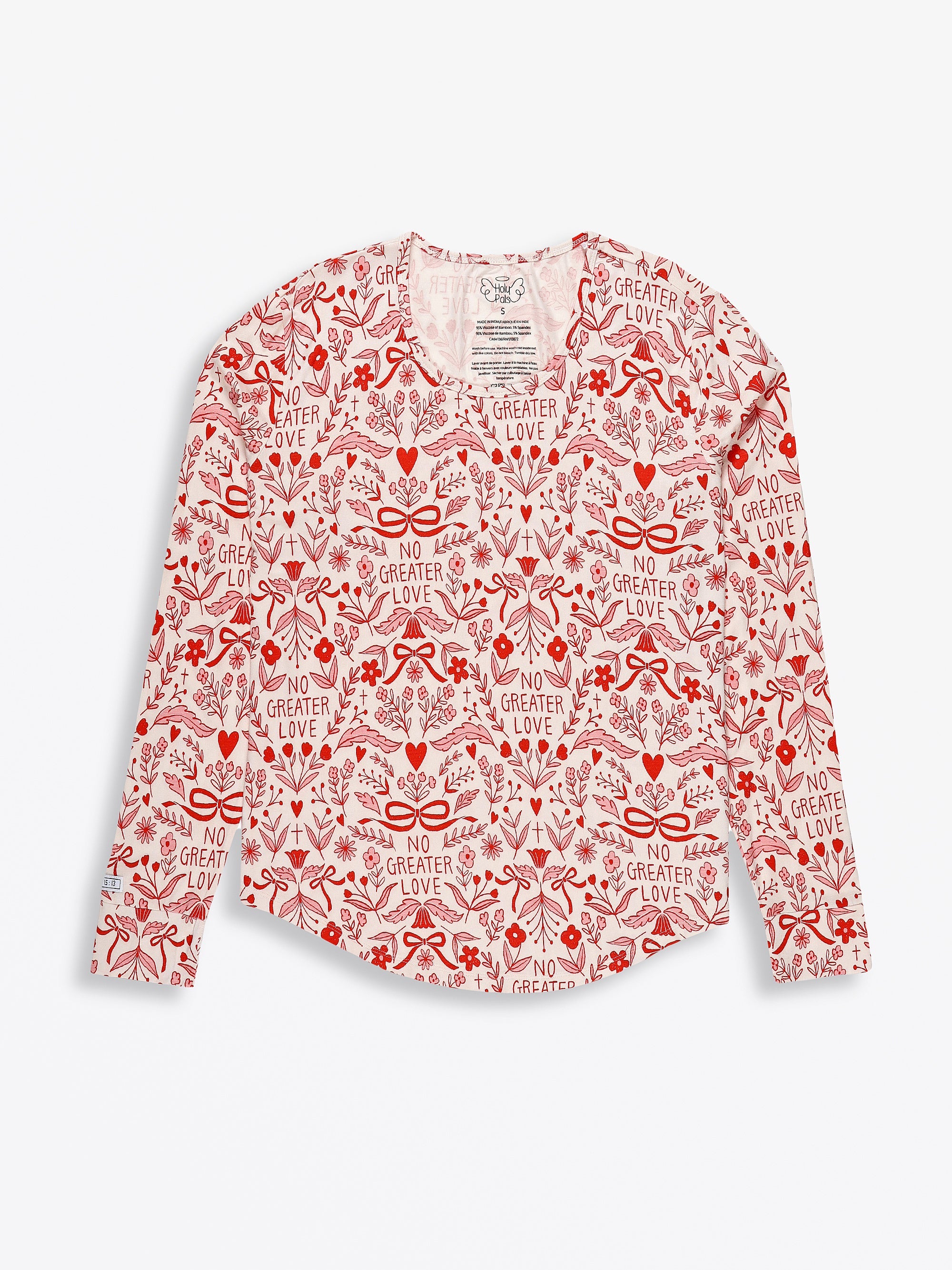 No Greater Love Pink Women's Pj Jogger Set Bamboo