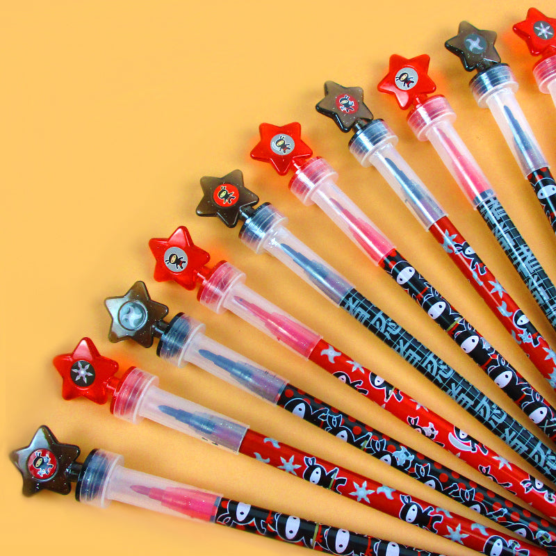 Ninja Stackable Crayon With Stamper Topper