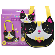Apli Krapli - Apli Krapli Sewing Patterns Bag & Keychain Cat Printable Templates Materials Not Included Ages 10+