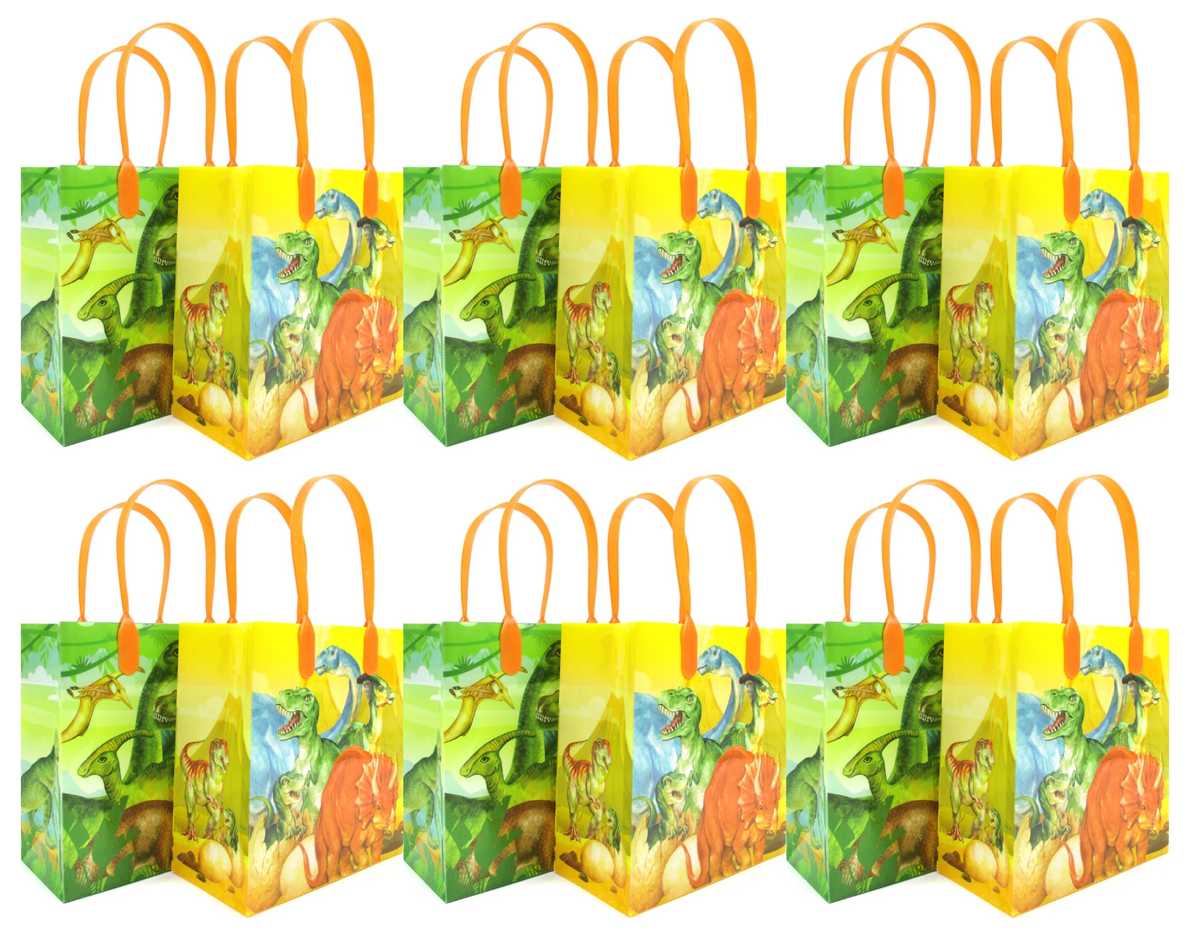 Jurassic Dinosaur Party Favor Bags Treat Bags - Set Of 6 Or 12