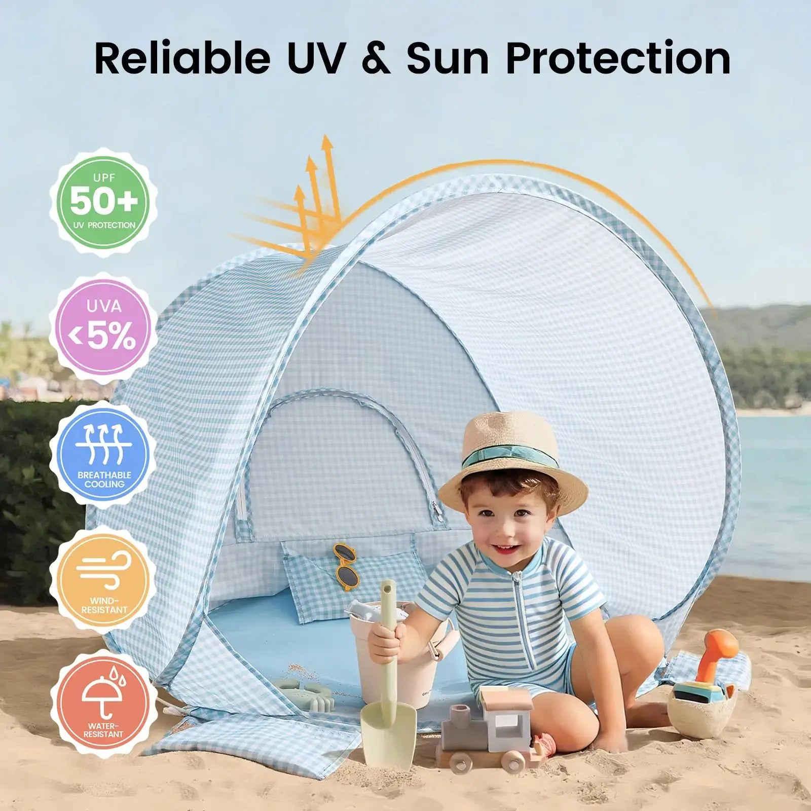® One-stop Beach Toy & Tent Set
