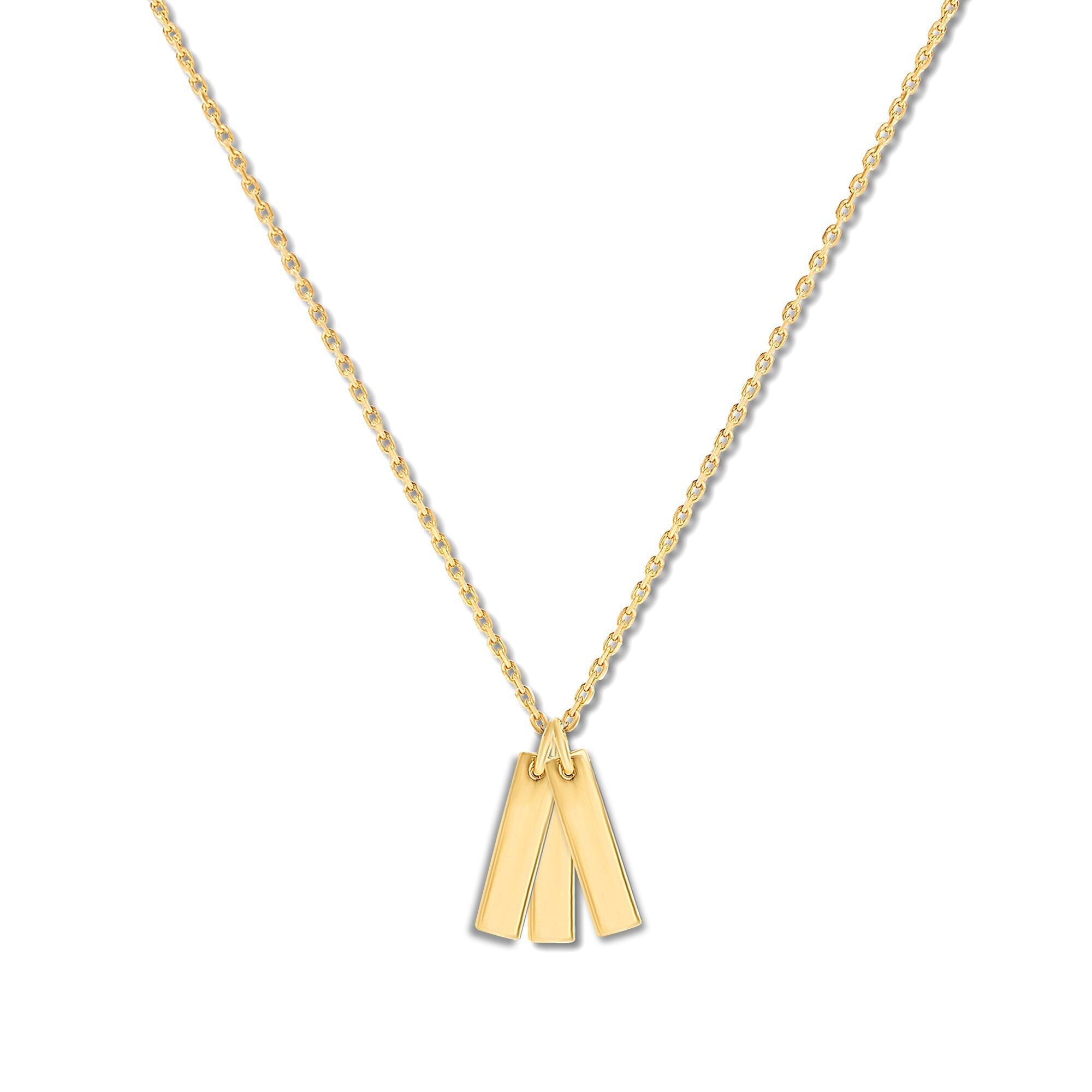 Mysha Personalized Triple Bar Of Love Pendant