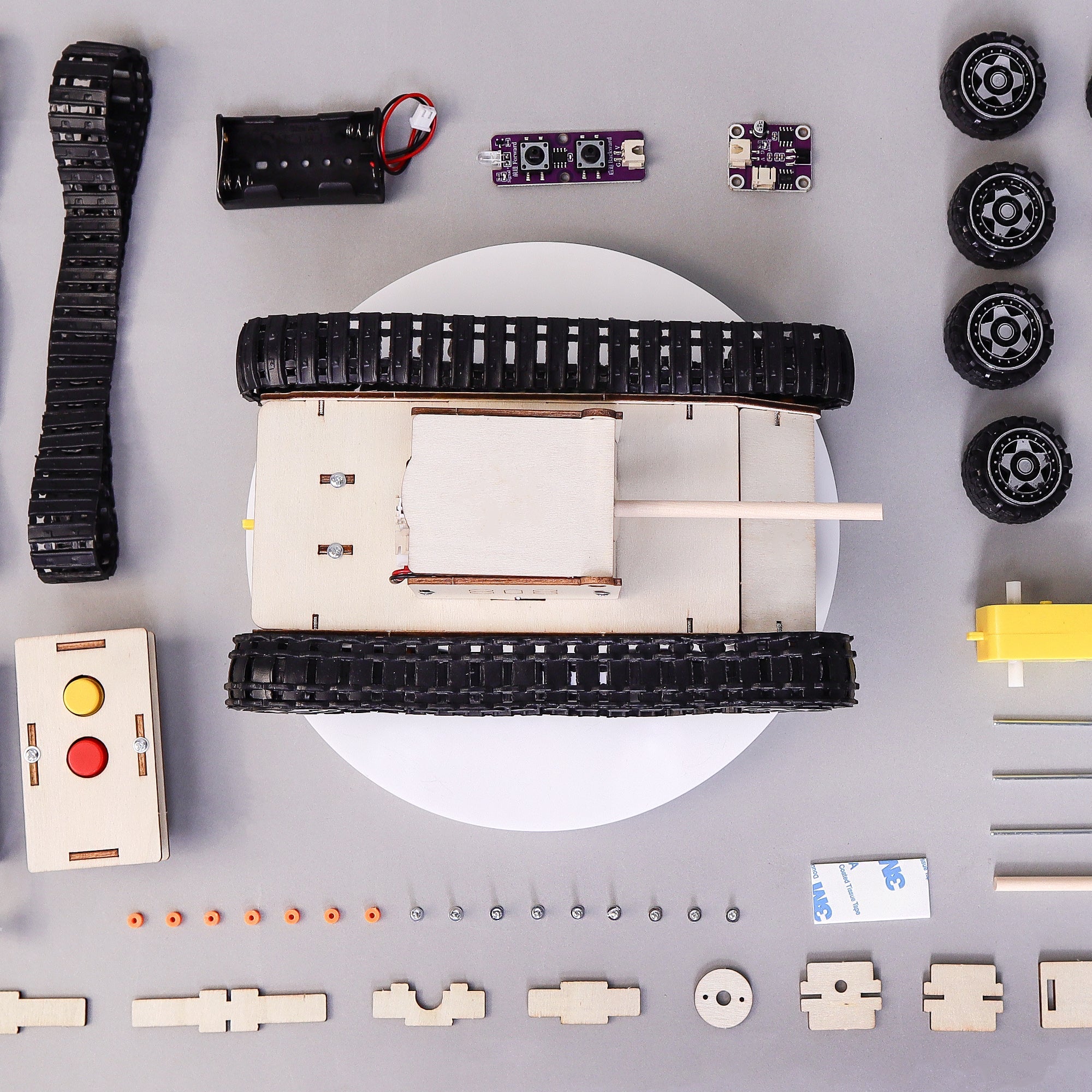 Remote-controlled Tank Diy Kit, Educational Stem Toy