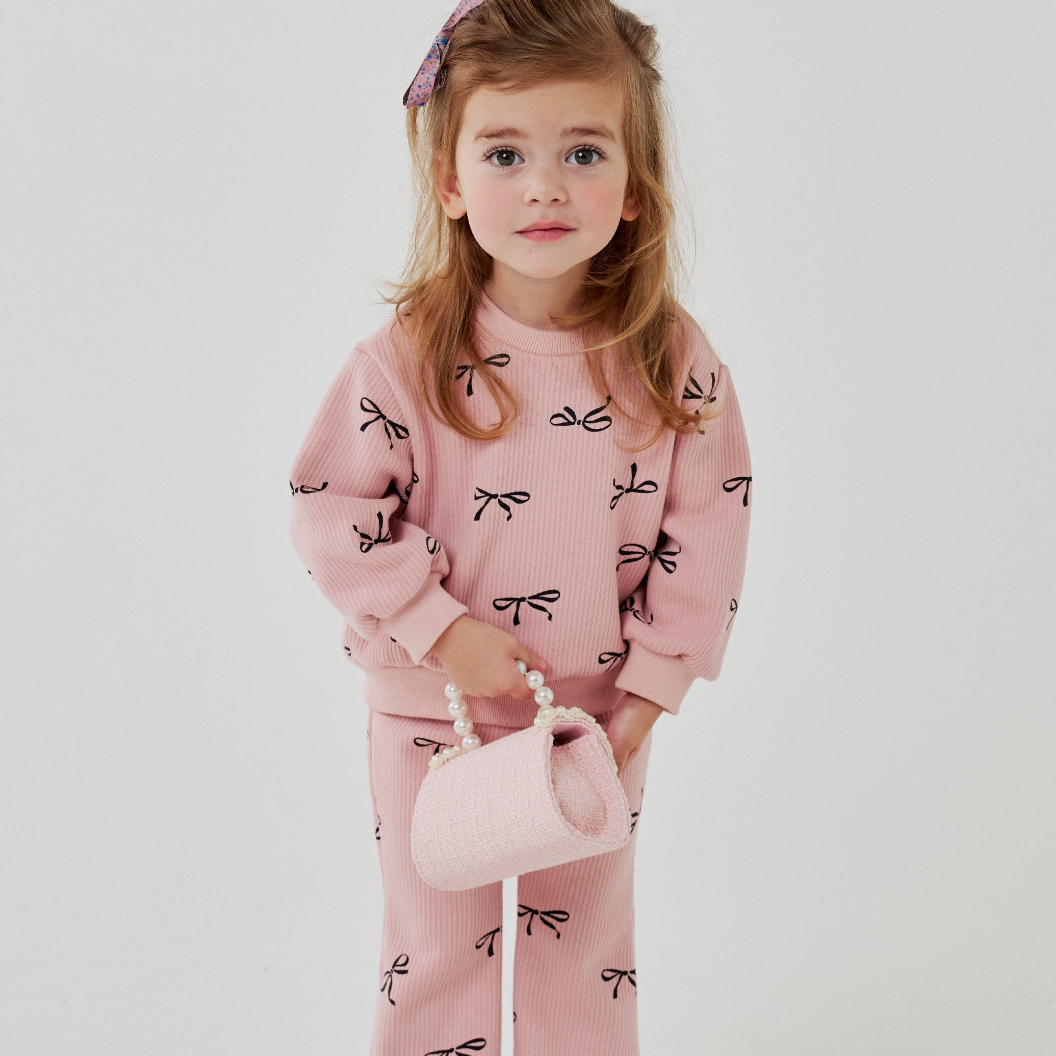 Ava Ribbon Sweatshirt Set