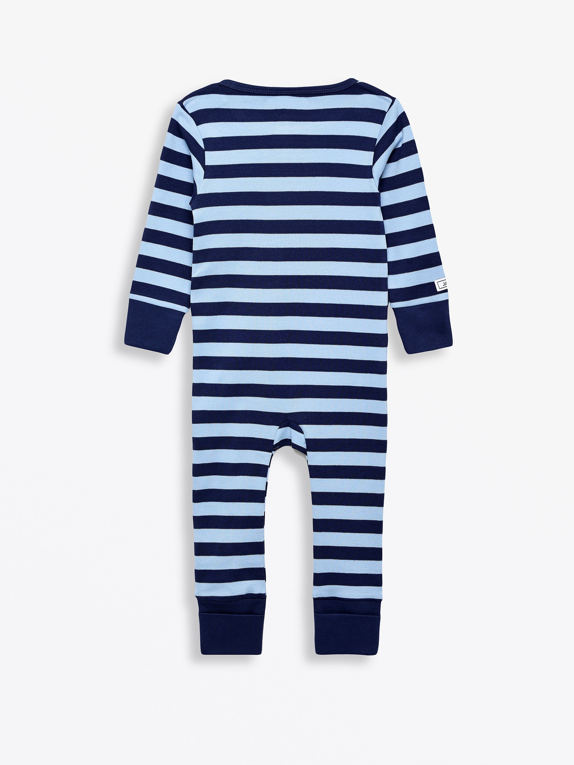 No Greater Love Blue Footless Onesie Cotton