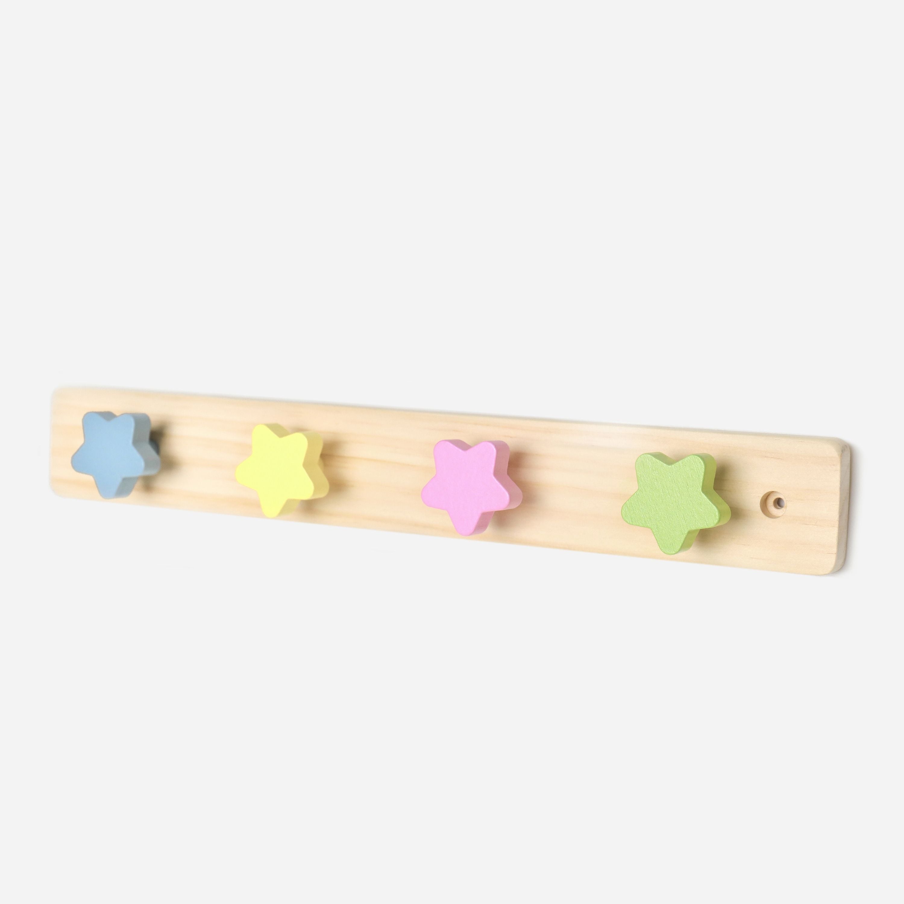 Wonderbee™ Stars Wooden Hanger Natural Pine
