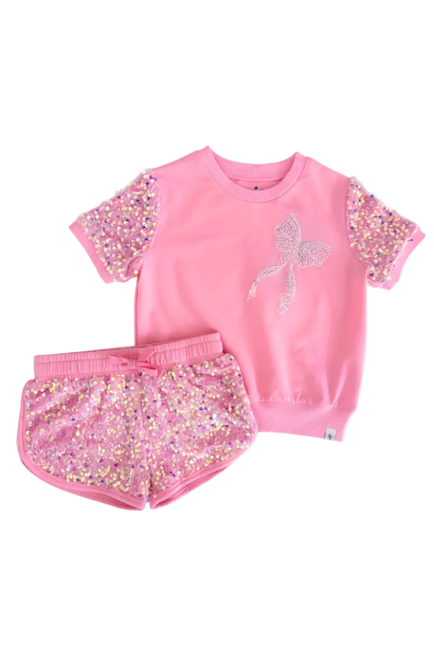 Sparkle Sport Set ~ Pink Bow