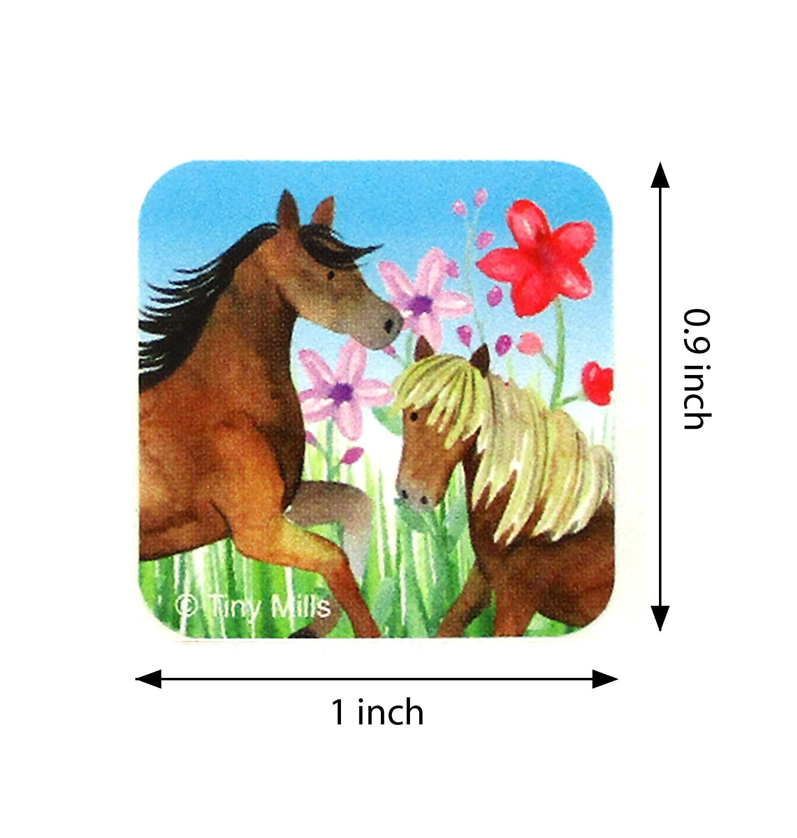 Horse Stickers 100 Stickers/dispenser, Pack Of 1, 6 Or 12 Dispensers