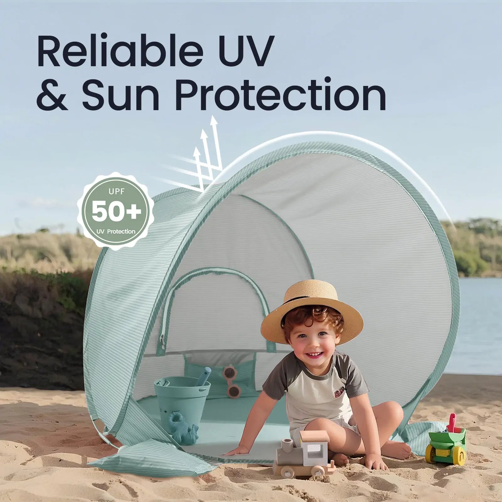 ® One-stop Beach Toy & Tent Set