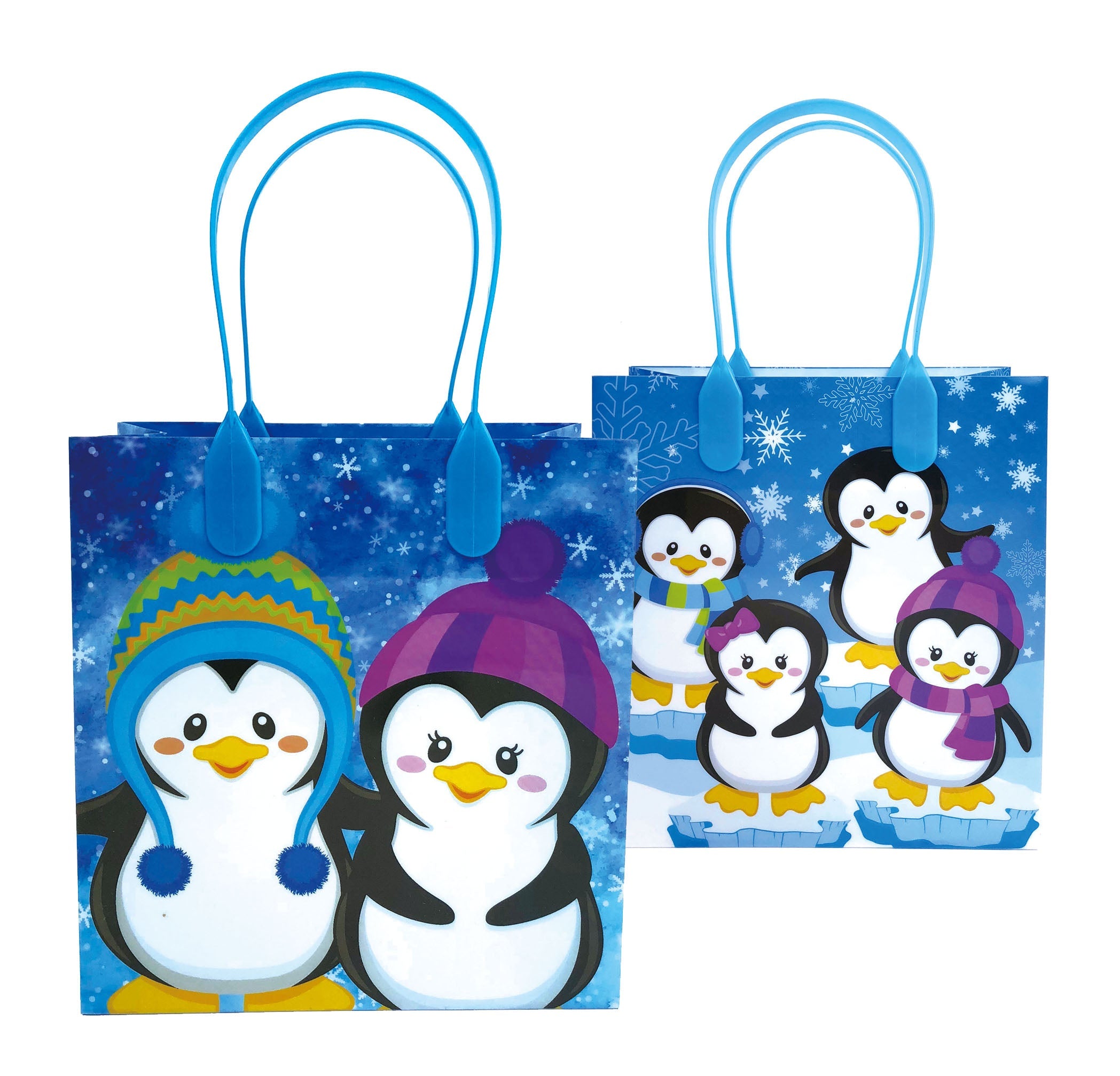 Penguins Party Favor Treat Bags - Set Of 6 Or 12