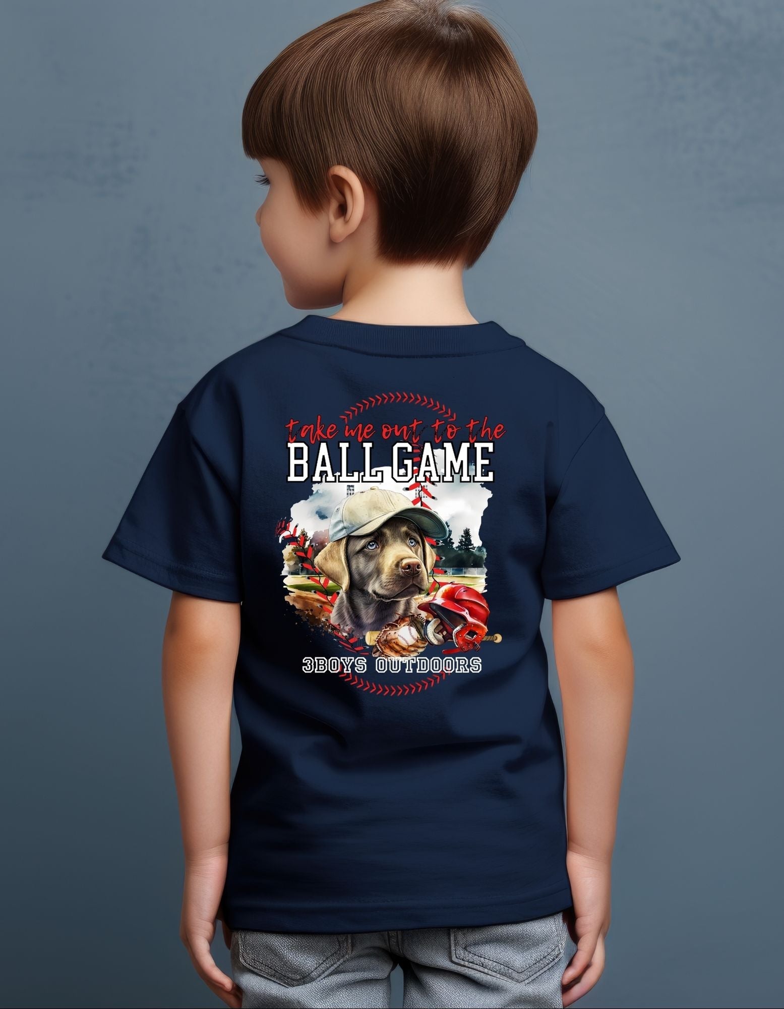 3boys Outdoors Take Me Out To The Ballgame Dog