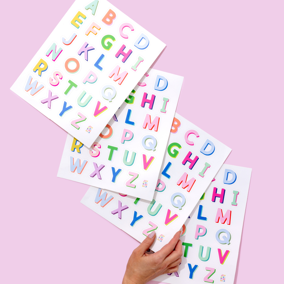 Brights Vinyl Alphabet Stickers - A Thru Z