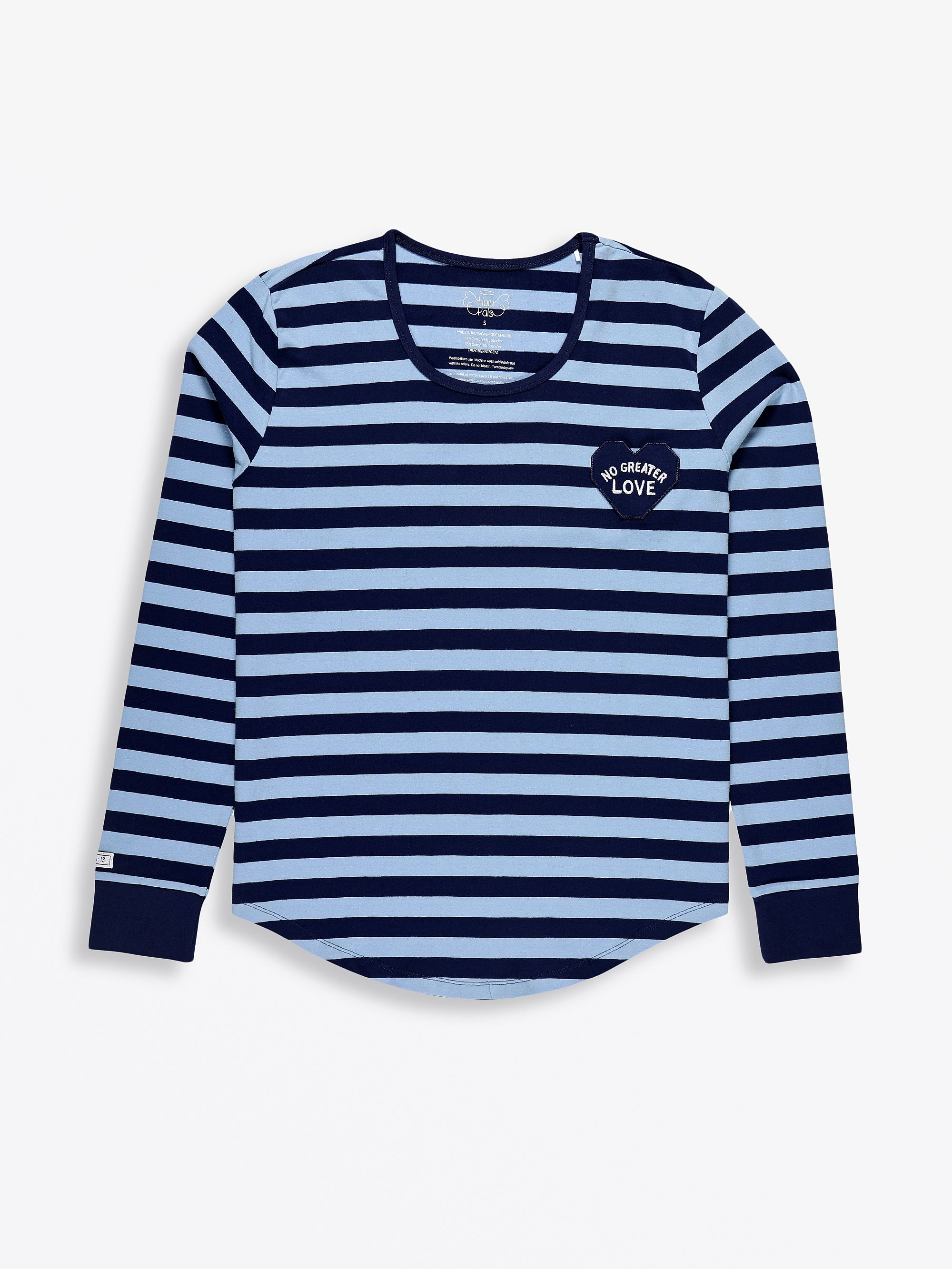 No Greater Love Blue Womens Pj Jogger Set Cotton