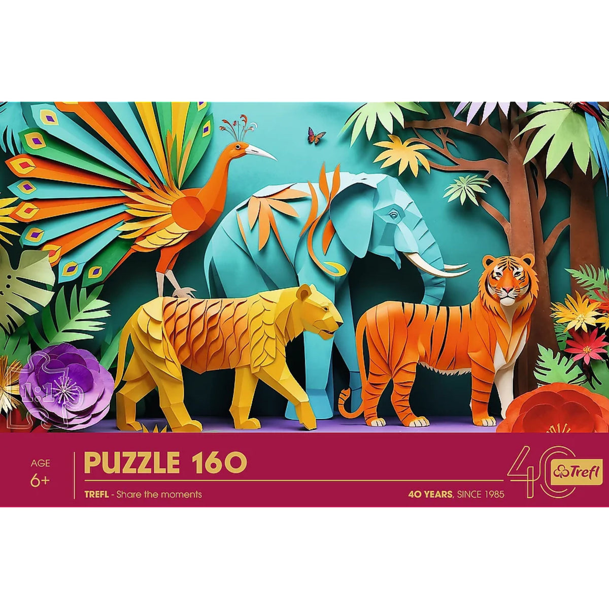 Kids 40th Anniversary Jungle 160 Piece Paper Art Puzzle